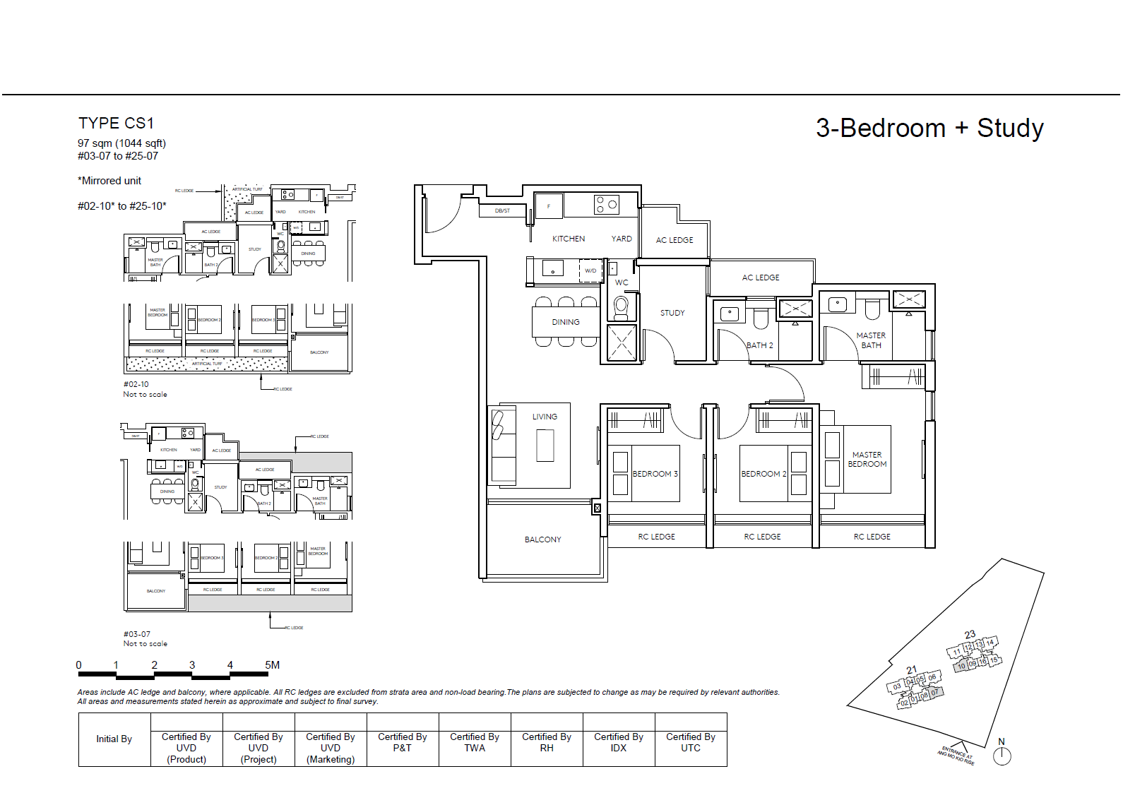 Amo Residence 3 BEDROOM+STUDY CS1