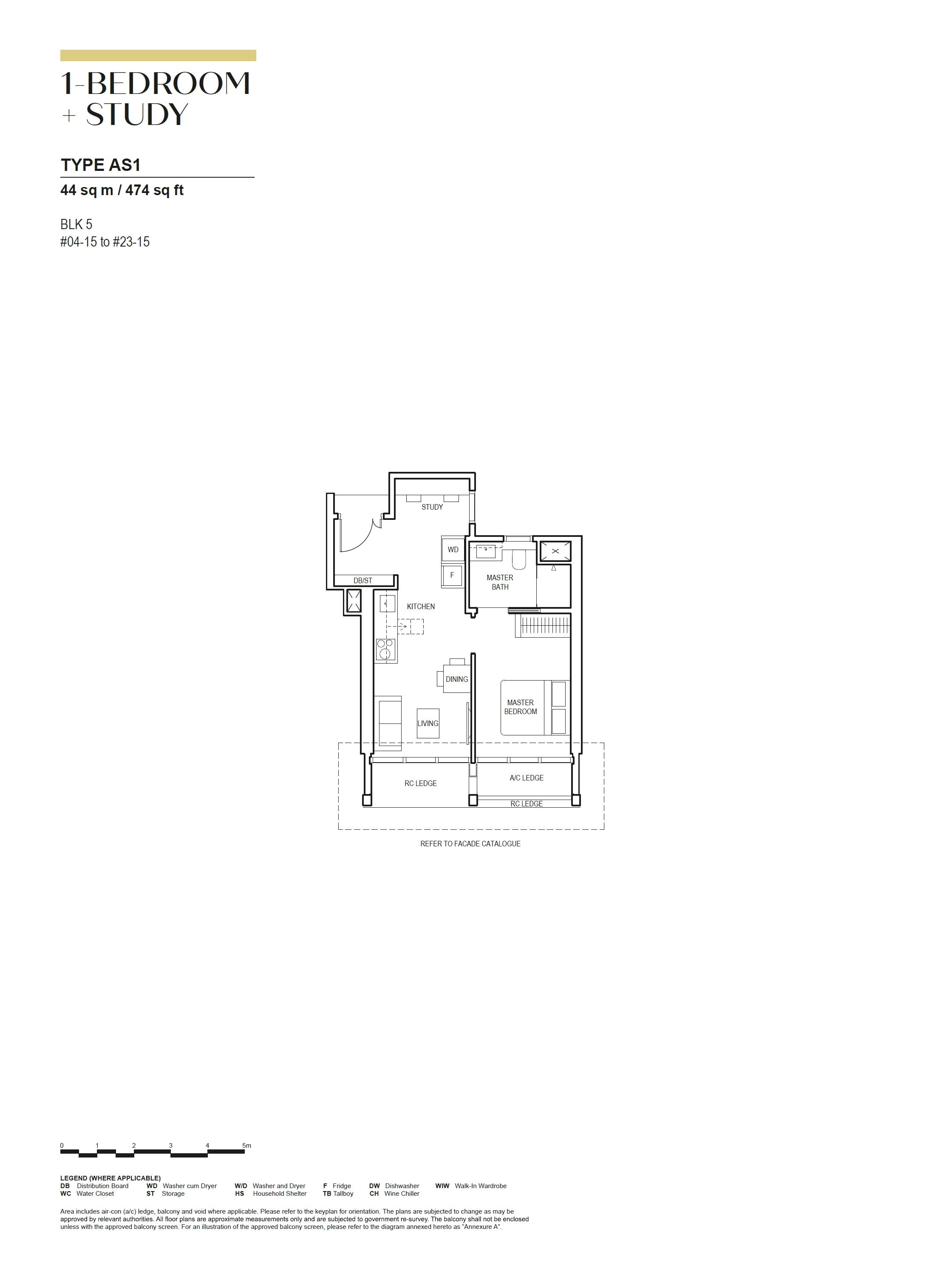 Canninghill Piers 康宁河湾 1-BEDROOM + STUDY AS1