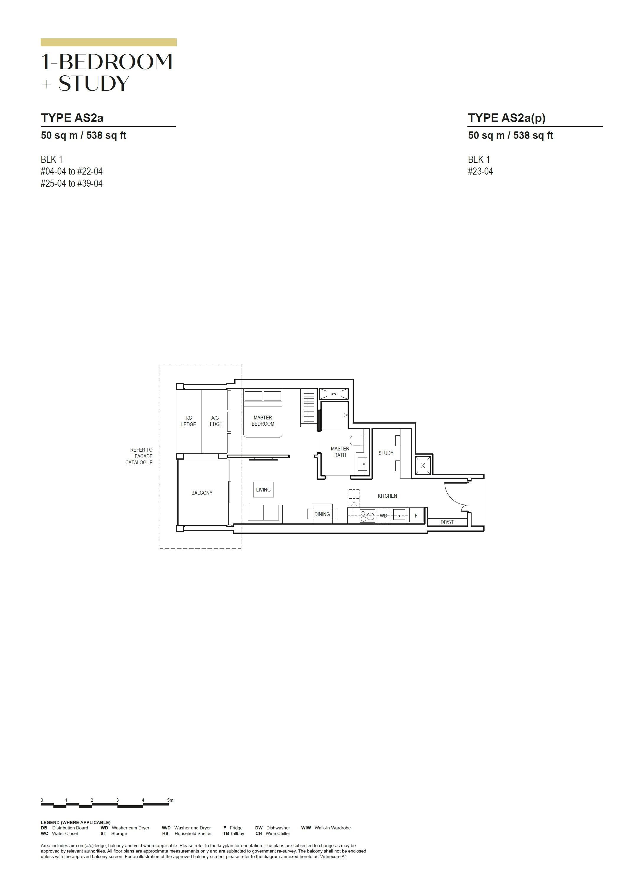 Canninghill Piers 康宁河湾 1-BEDROOM + STUDY AS2a(p)