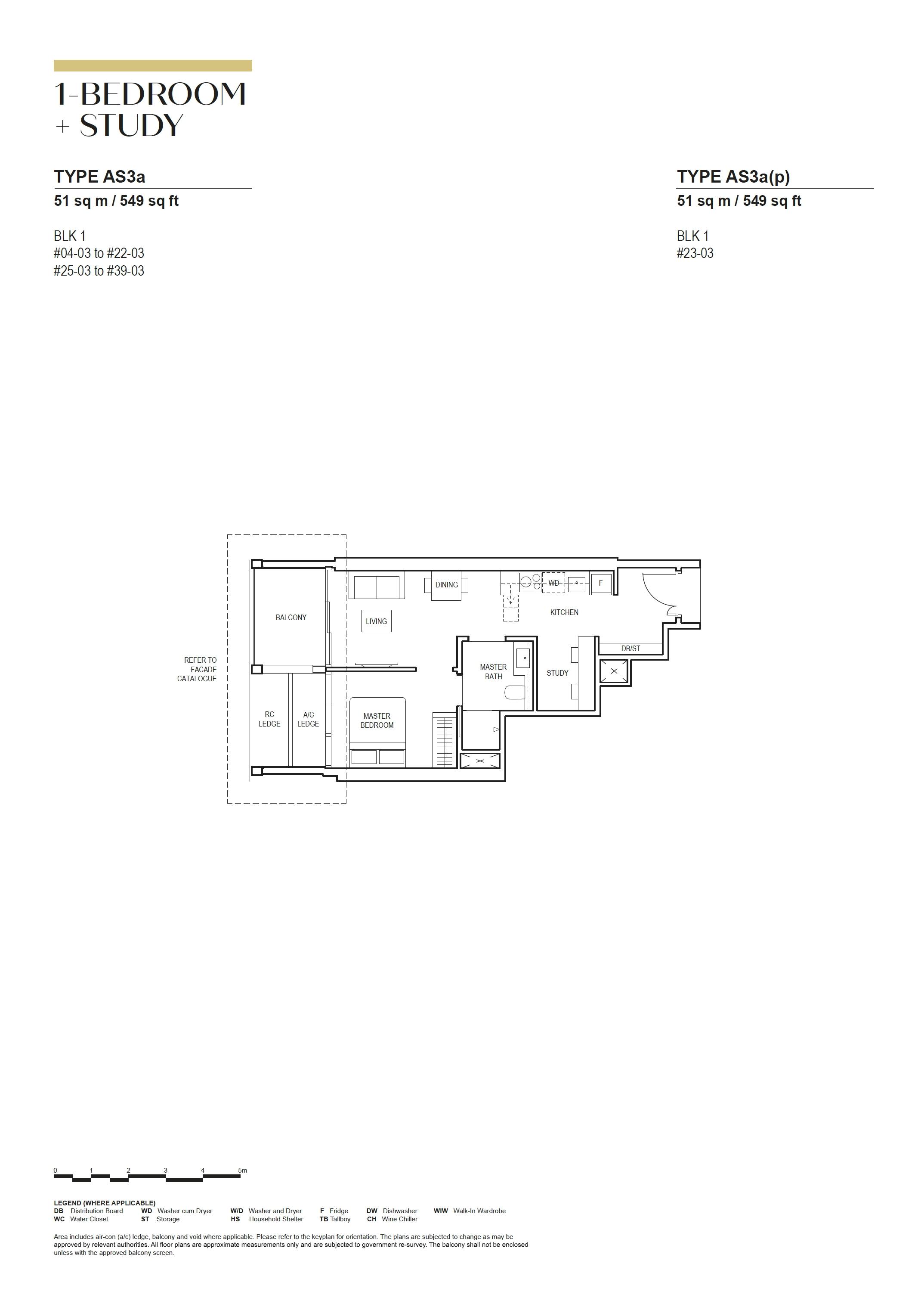 Canninghill Piers 康宁河湾 1-BEDROOM + STUDY AS3a(p)