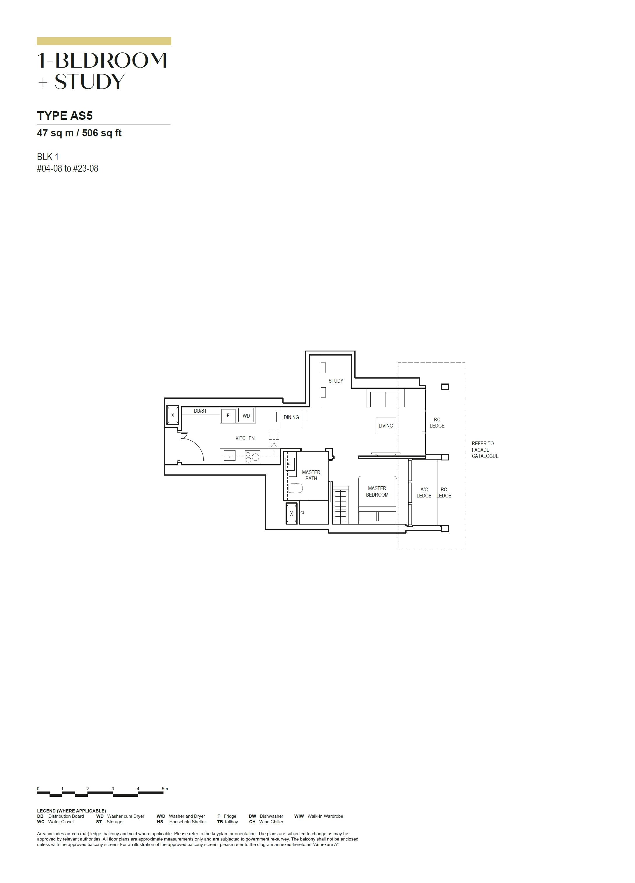 Canninghill Piers 康宁河湾 1-BEDROOM + STUDY AS5