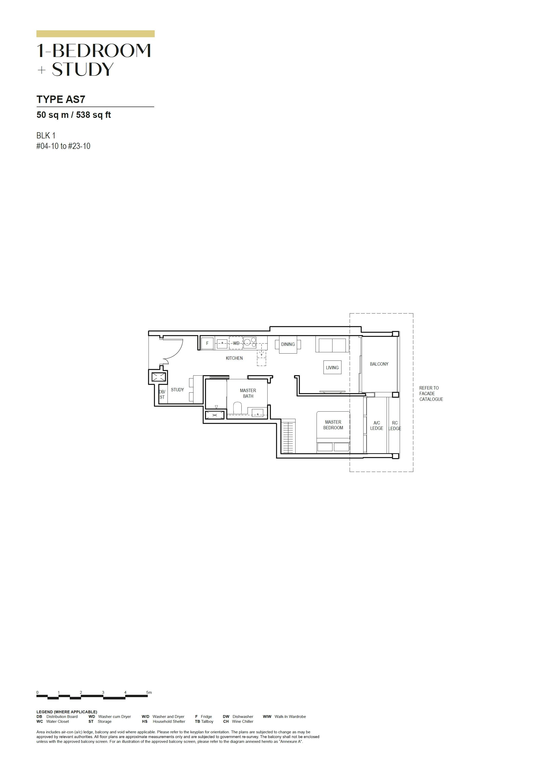 Canninghill Piers 康宁河湾 1-BEDROOM + STUDY AS7