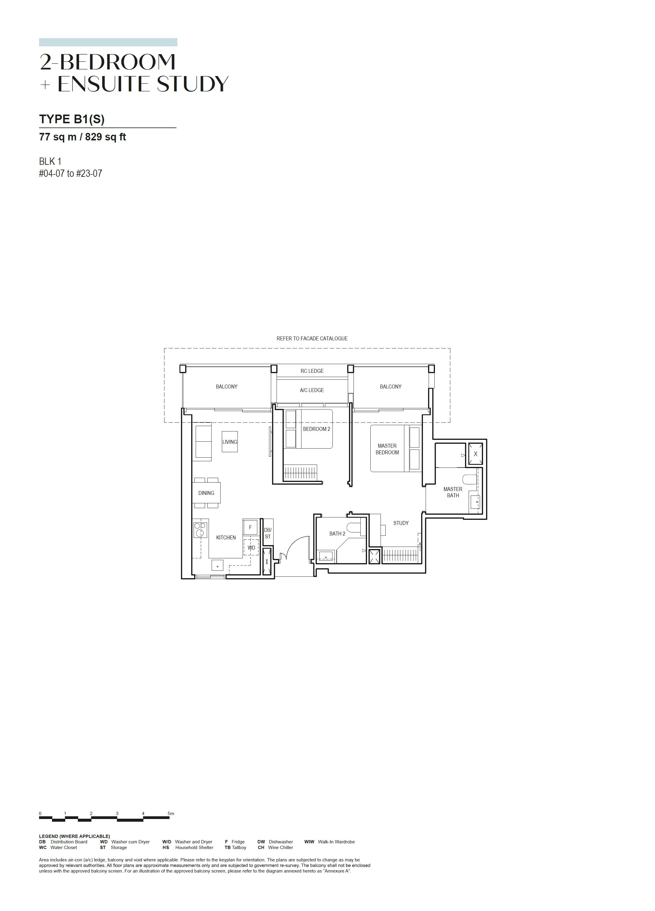 Canninghill Piers 康宁河湾 2-BEDROOM + ENSUITE STUDY B1(S)