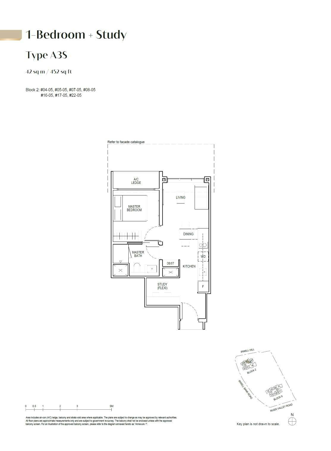 Irwell Hill Residences 隽峰 1BR + Study A3S