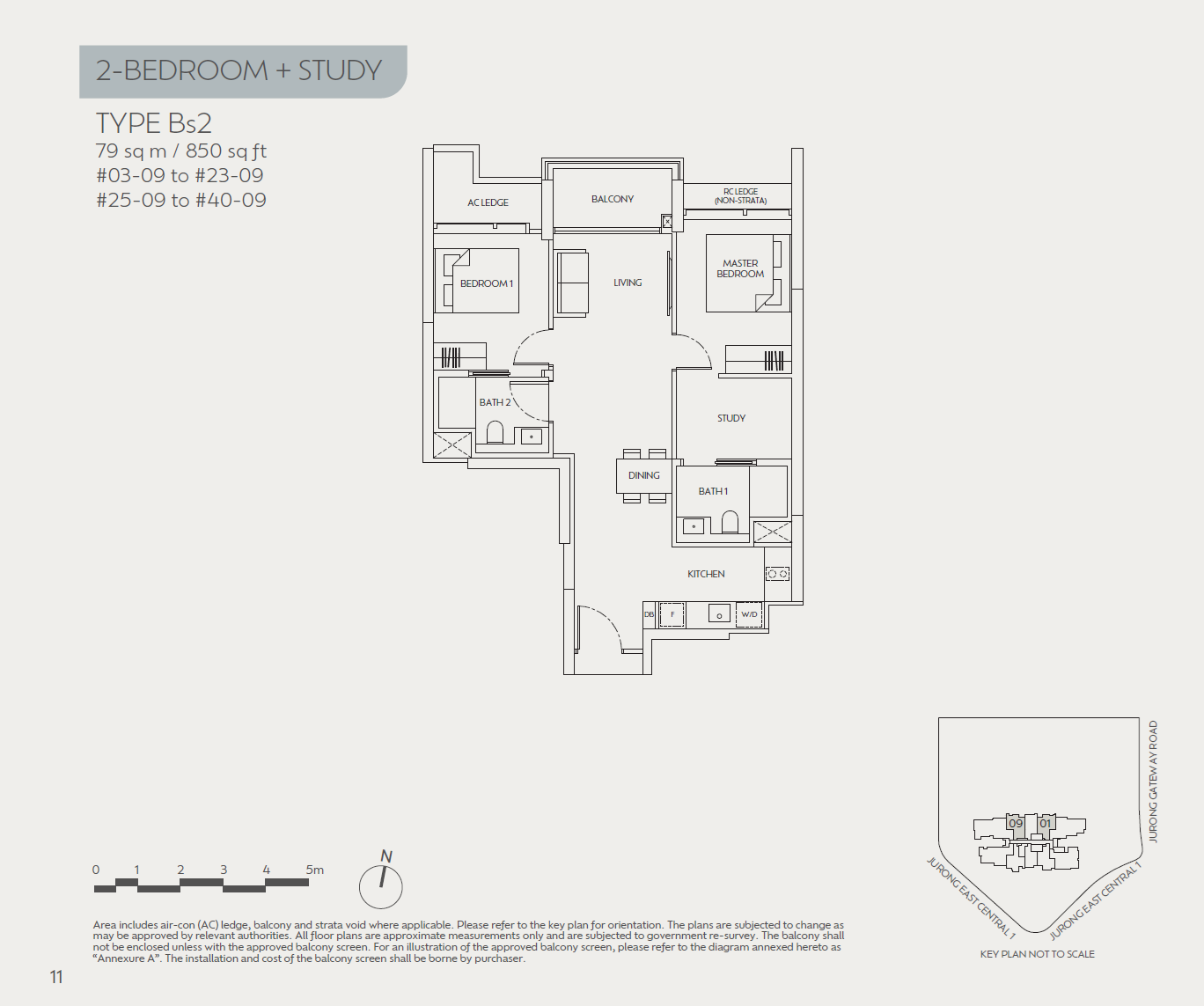 J'den 聚鼎 2 Bedroom+Study Bs2