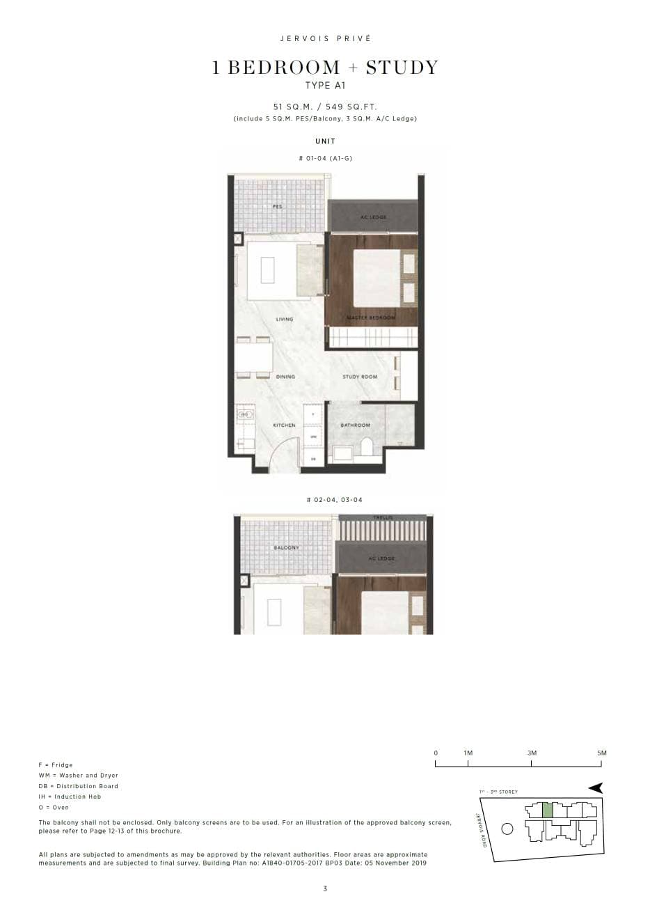 Jervois Privé 1BR+STUDY A1-G