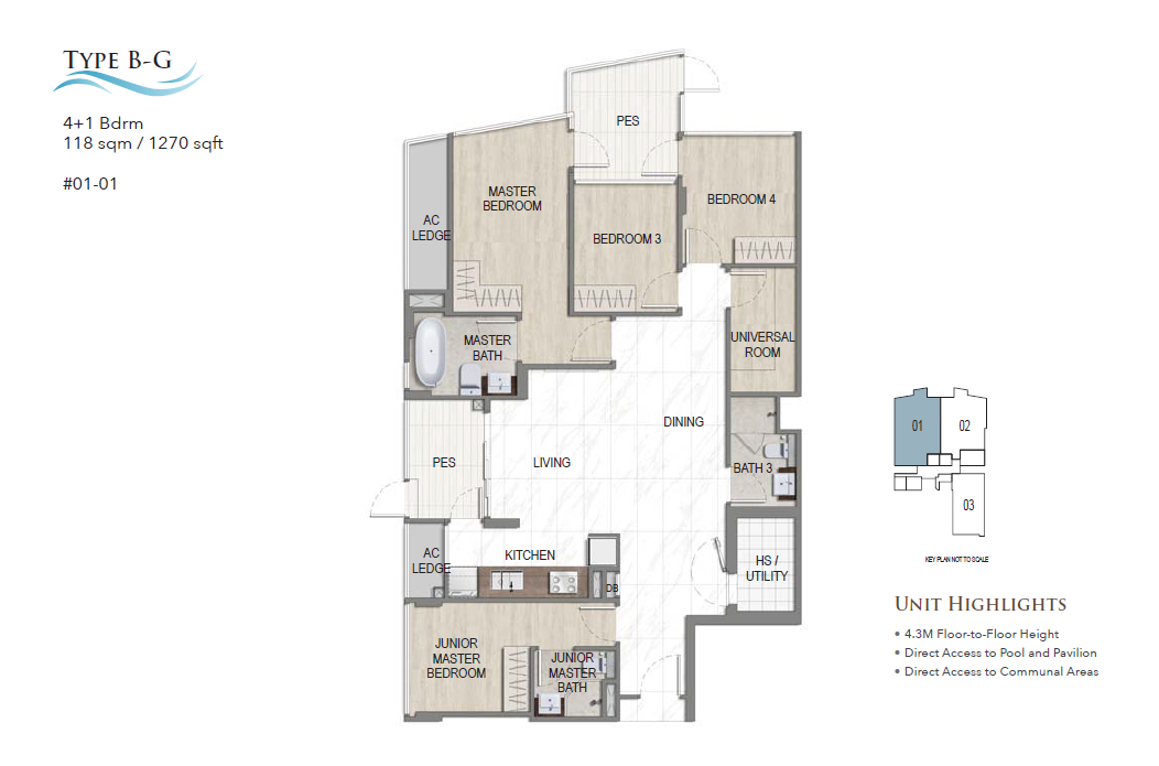 K Suites 4+1 Bedroom Type B-G