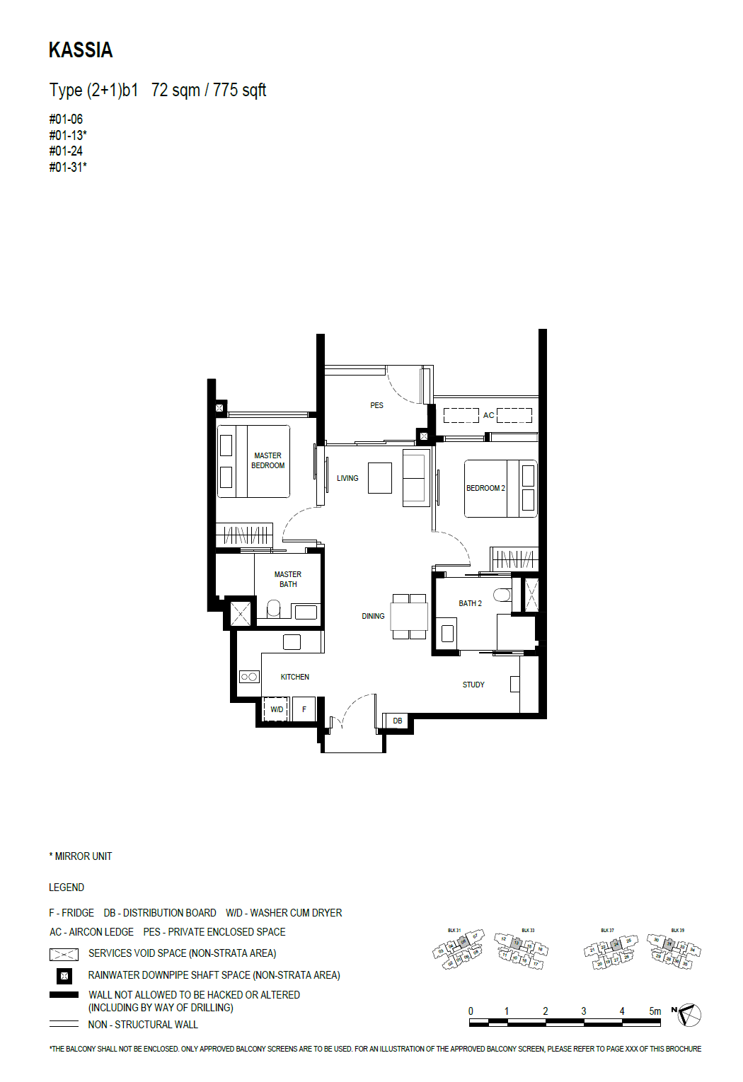 Kassia 2 Bedroom (with study) (2+1)b1