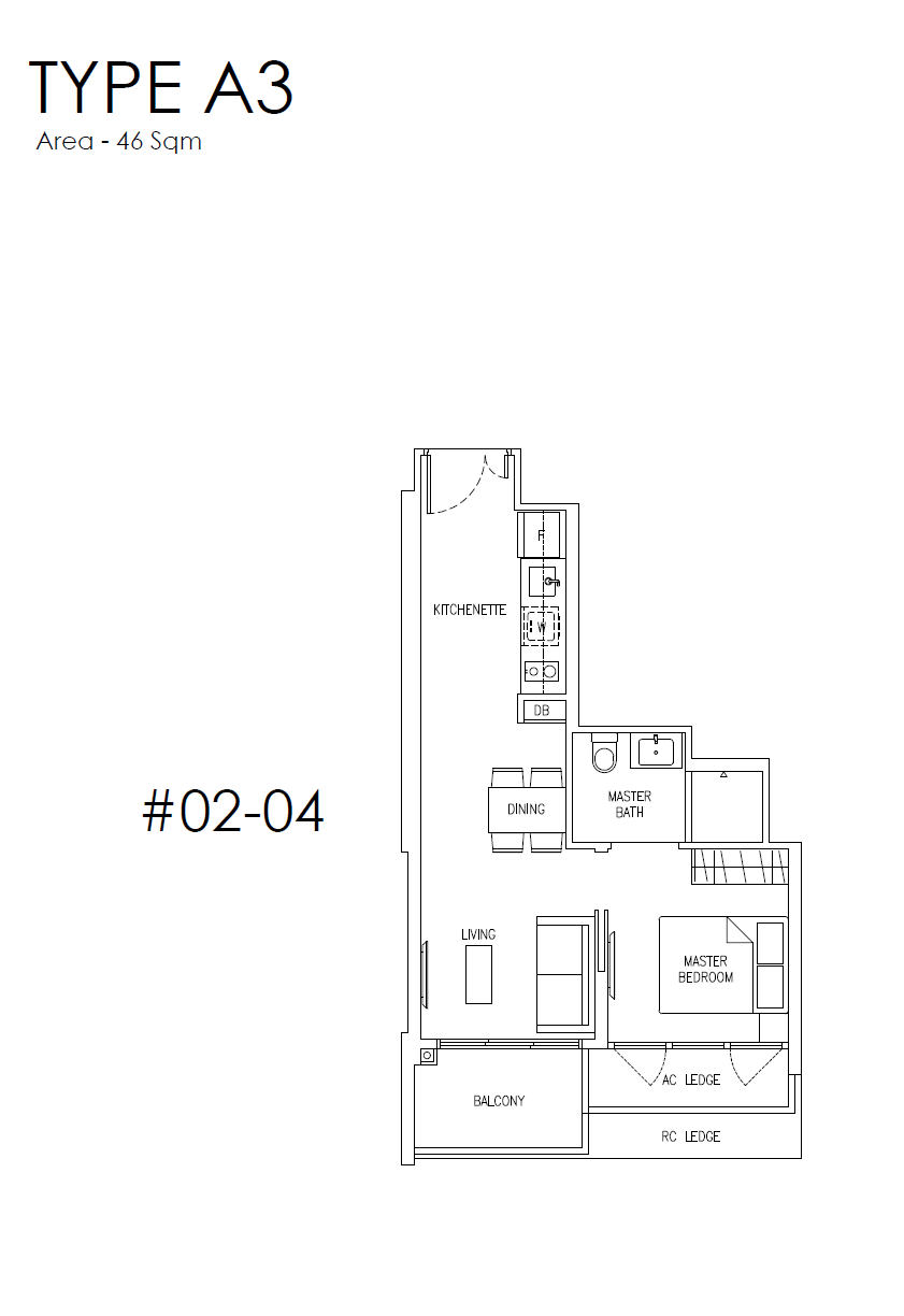 Mattar Residences 1 Bedroom A3