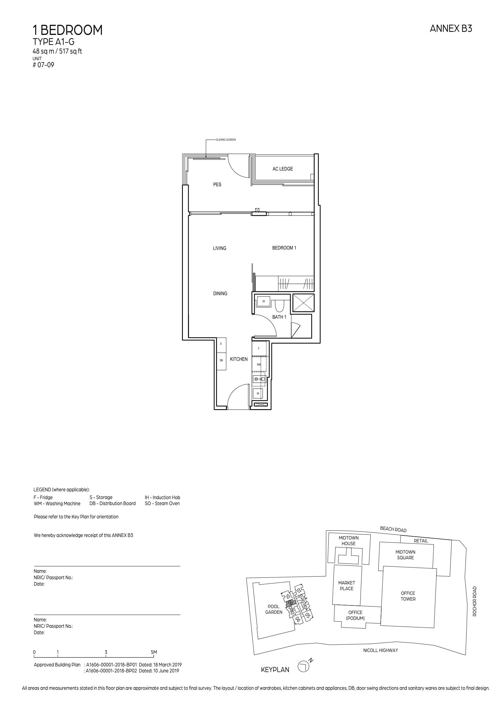 Midtown Bay 滨海名汇 1 Bedroom A1-G