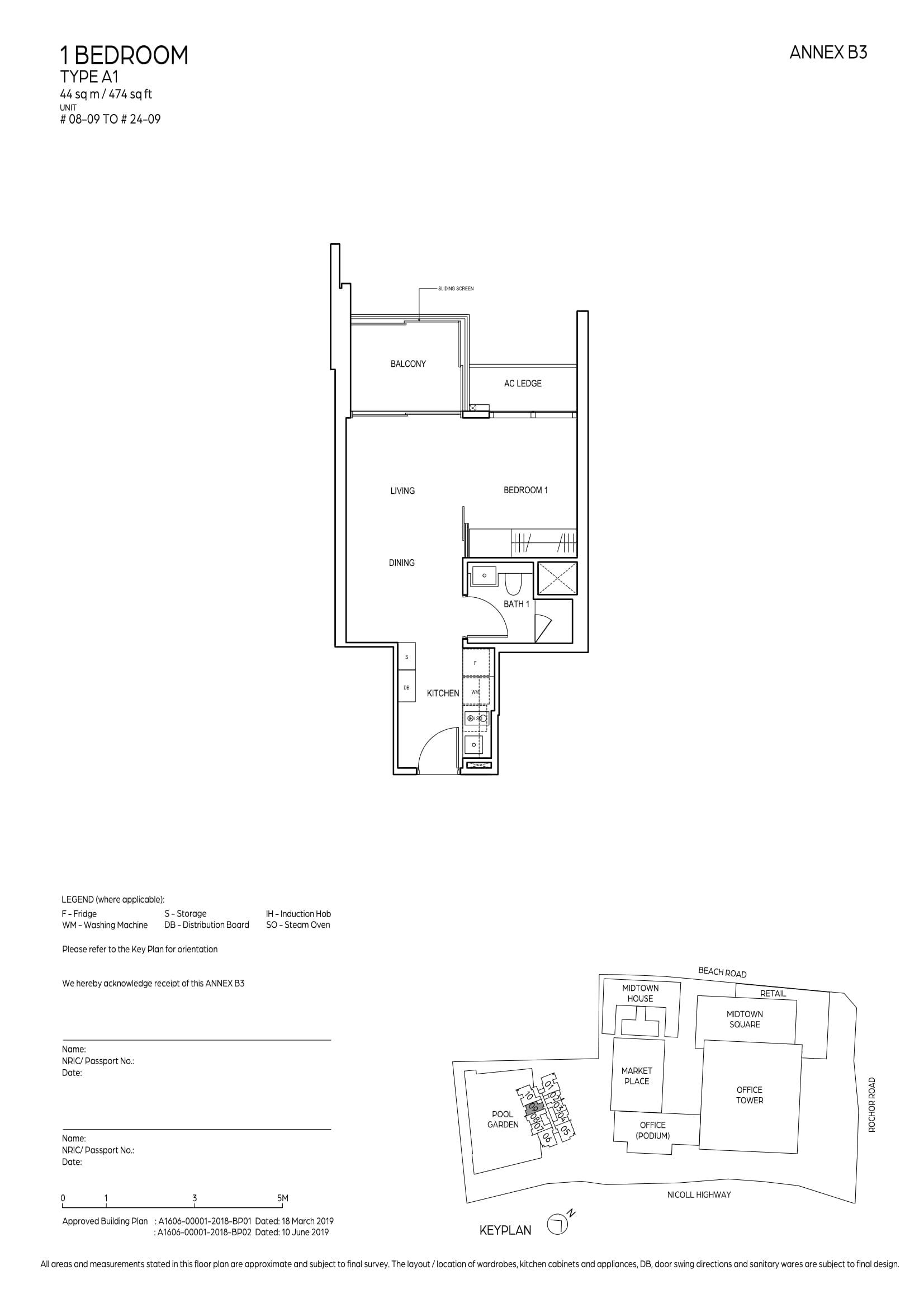 Midtown Bay 滨海名汇 1 Bedroom A1