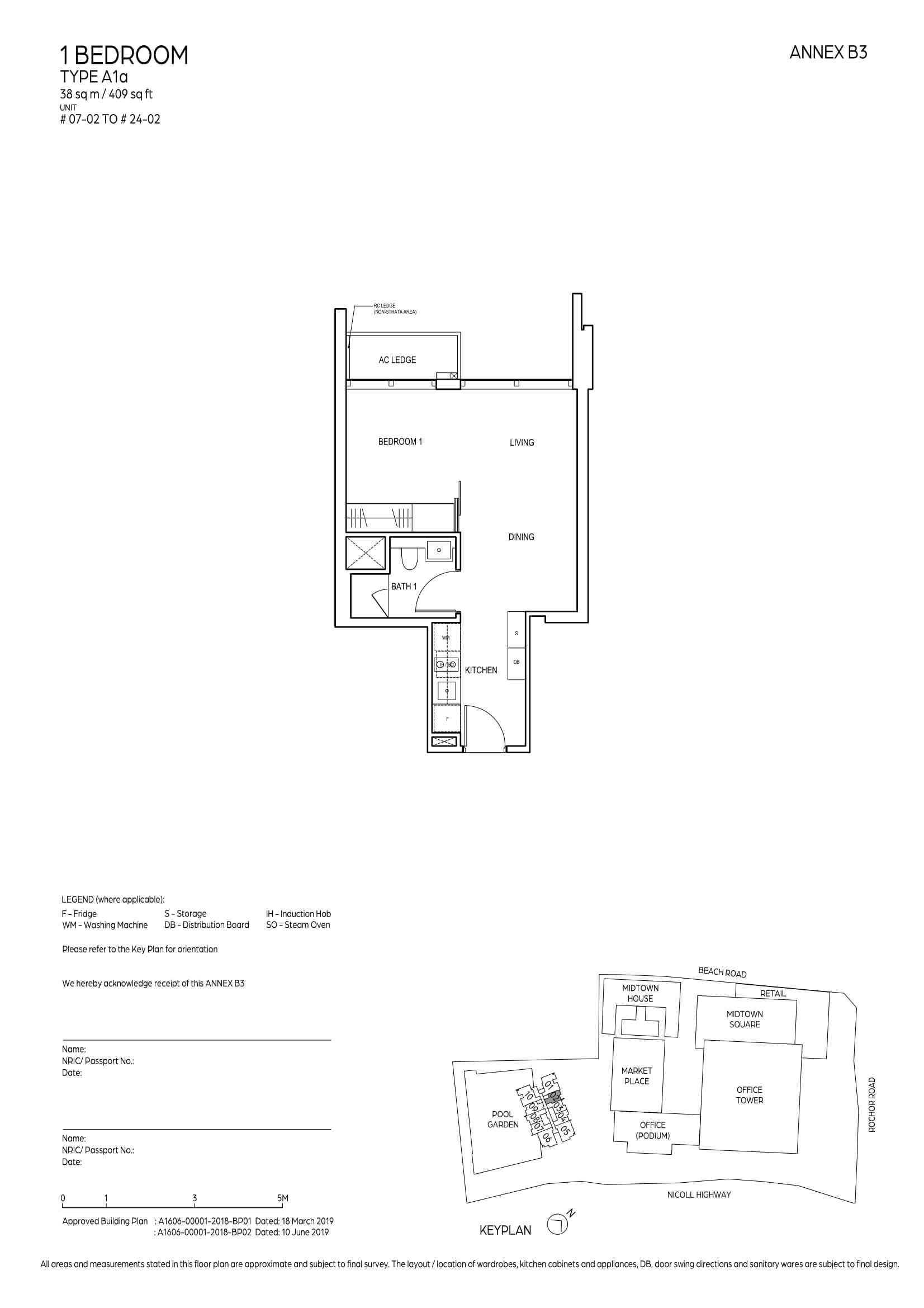 Midtown Bay 滨海名汇 1 Bedroom A1a