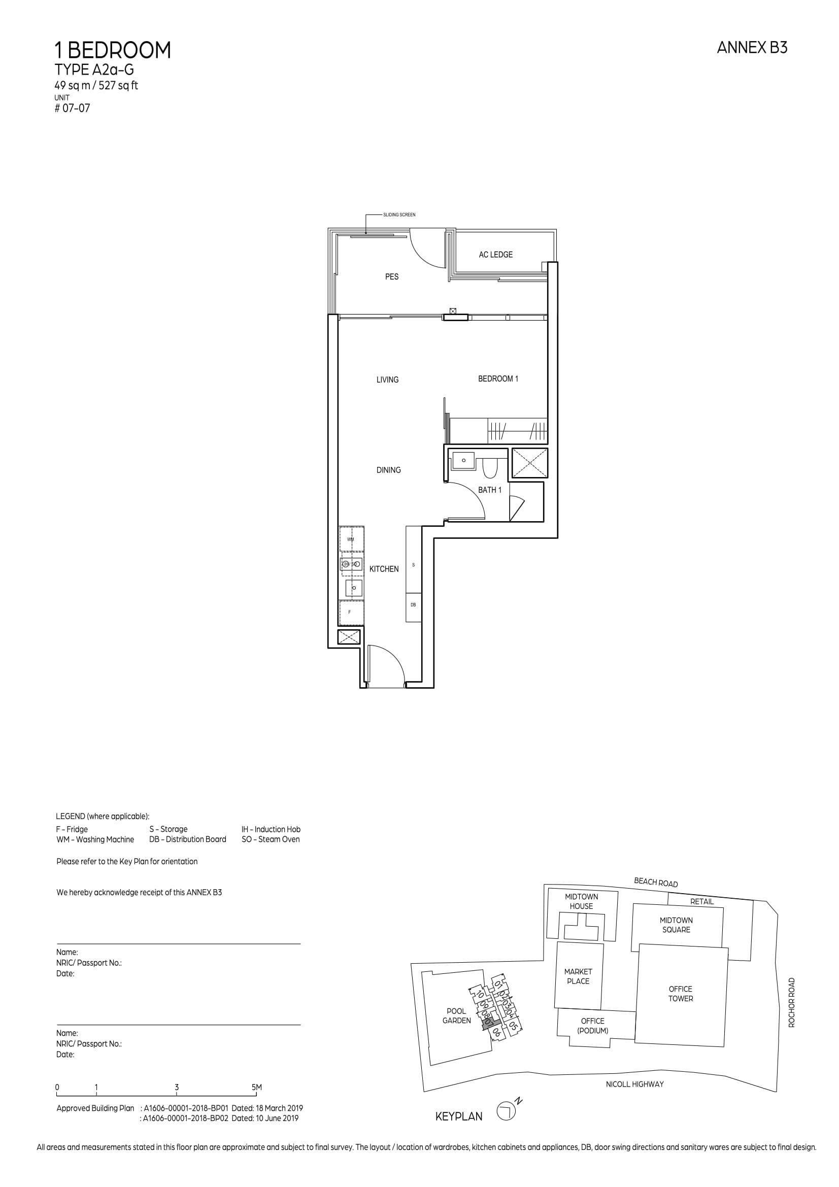 Midtown Bay 滨海名汇 1 Bedroom A2a-G