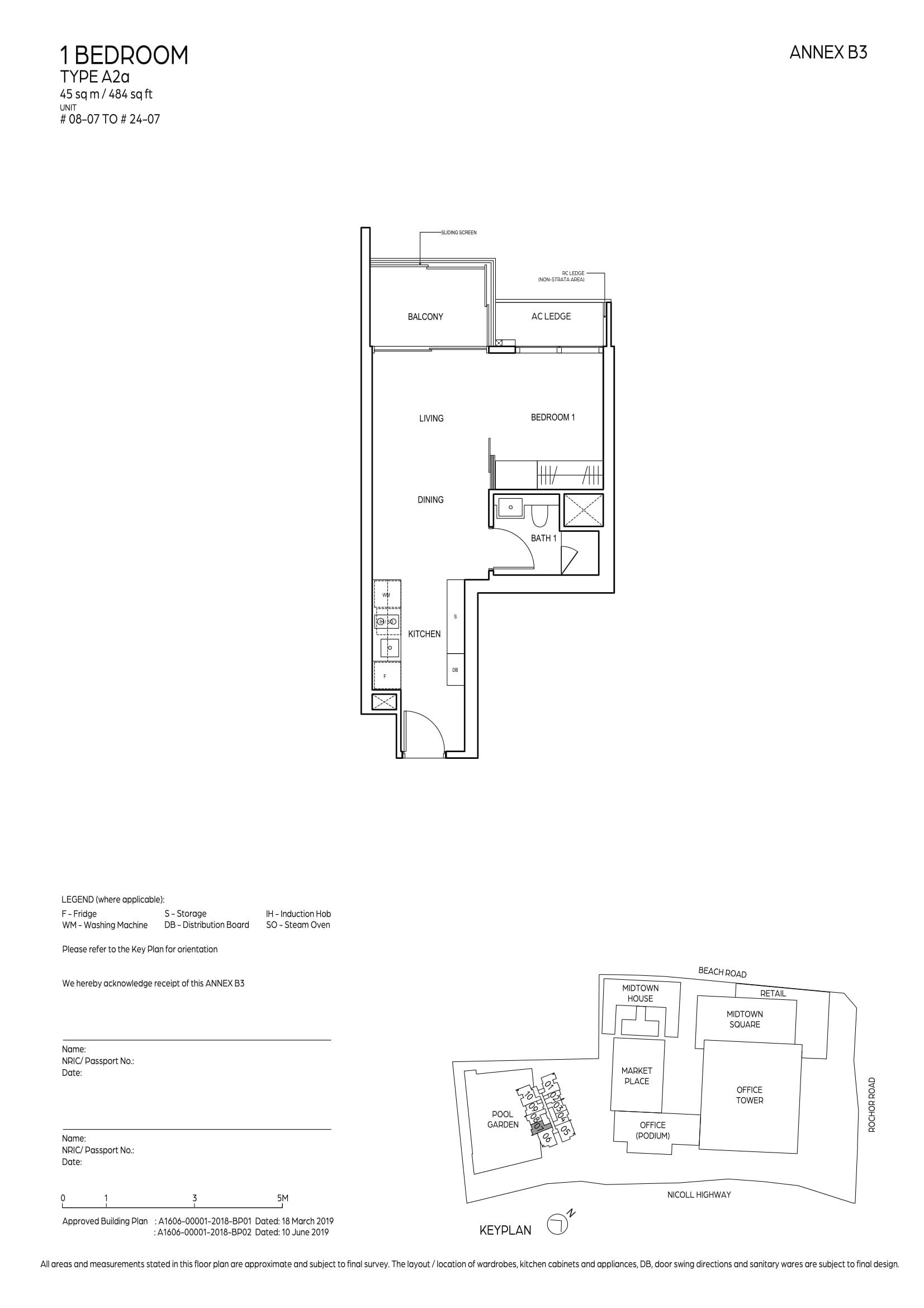 Midtown Bay 滨海名汇 1 Bedroom A2a