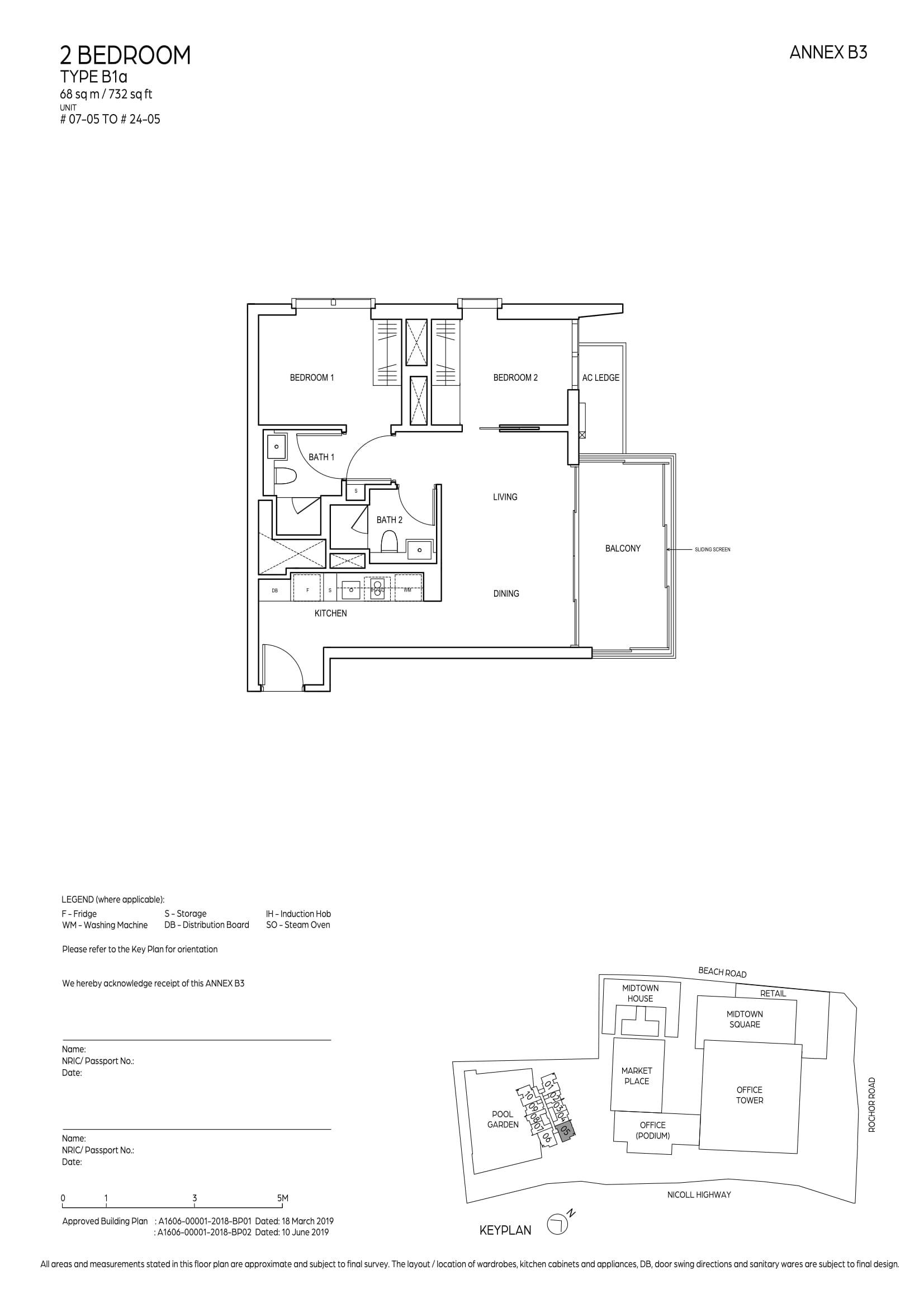 Midtown Bay 滨海名汇 2 Bedroom B1a