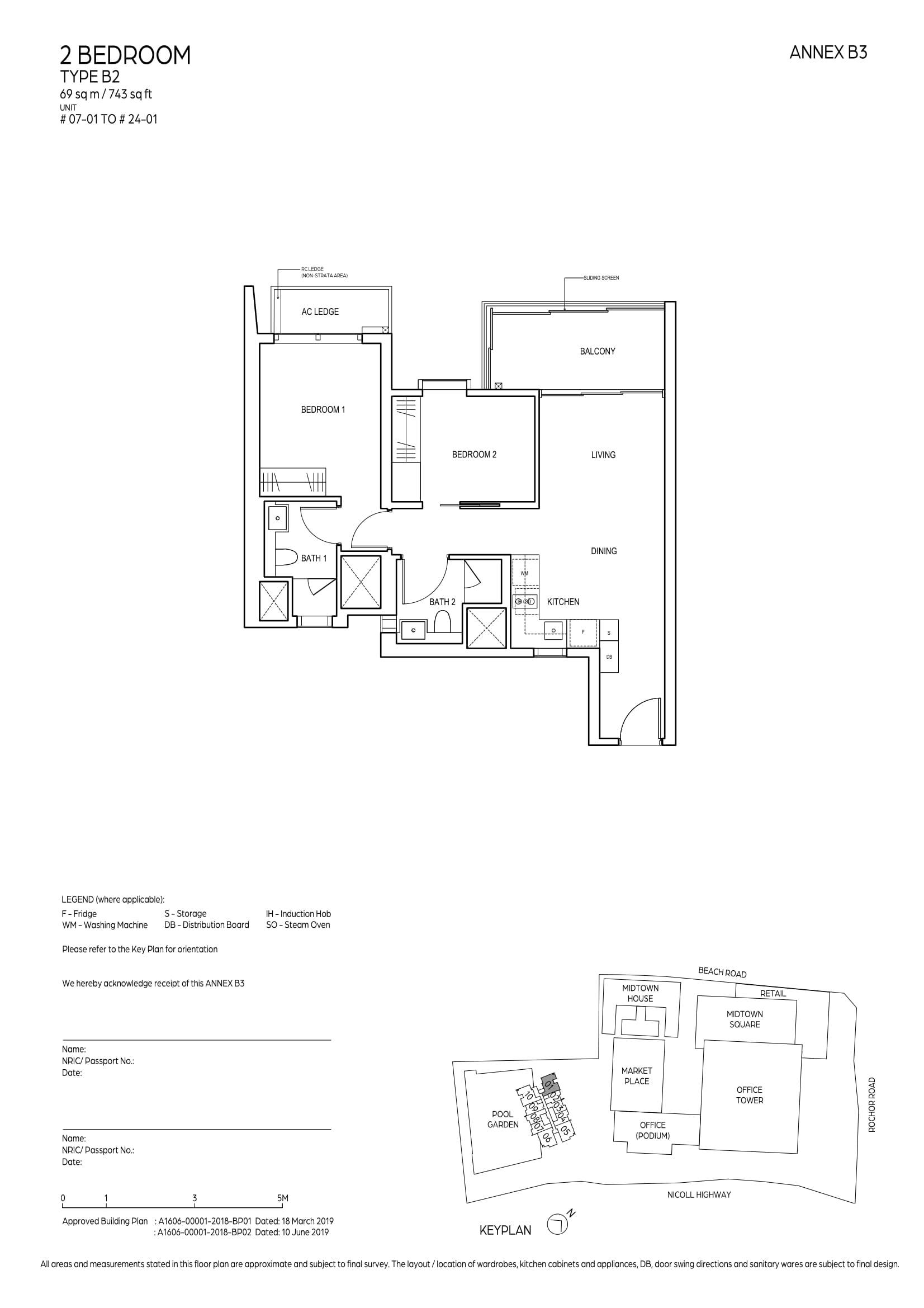 Midtown Bay 滨海名汇 2 Bedroom B2