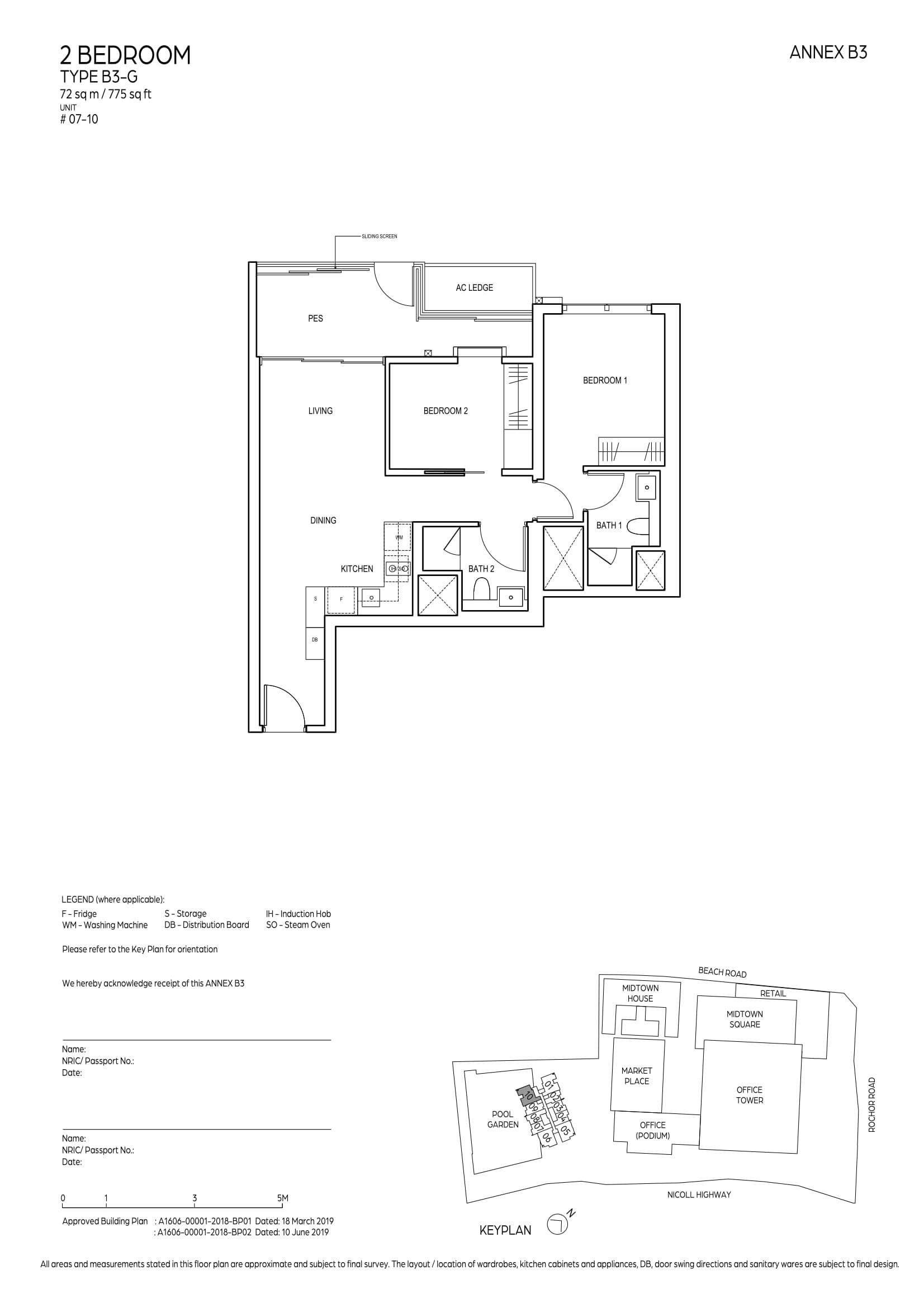 Midtown Bay 滨海名汇 2 Bedroom B3-G