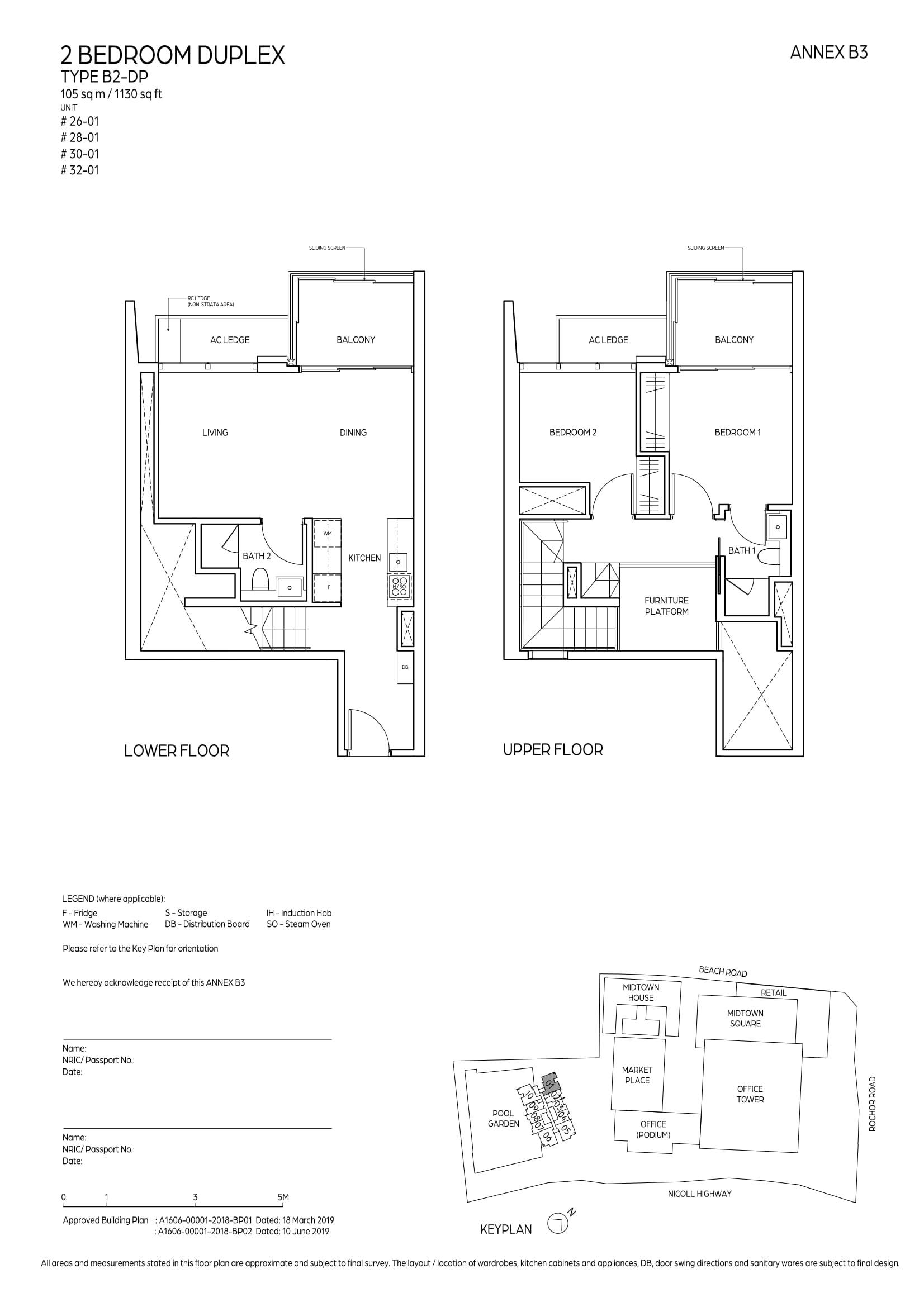 Midtown Bay 滨海名汇 2 Bedroom Duplex B2-DP