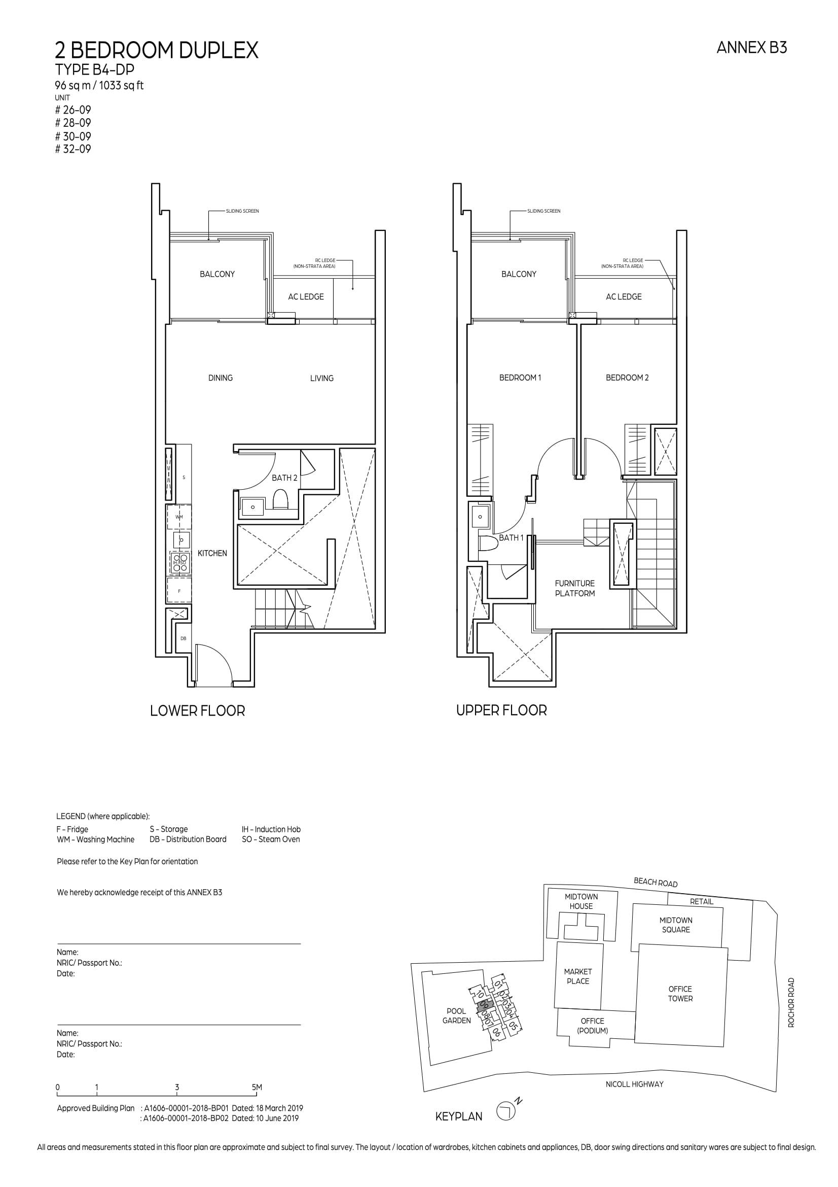 Midtown Bay 滨海名汇 2 Bedroom Duplex B4-DP