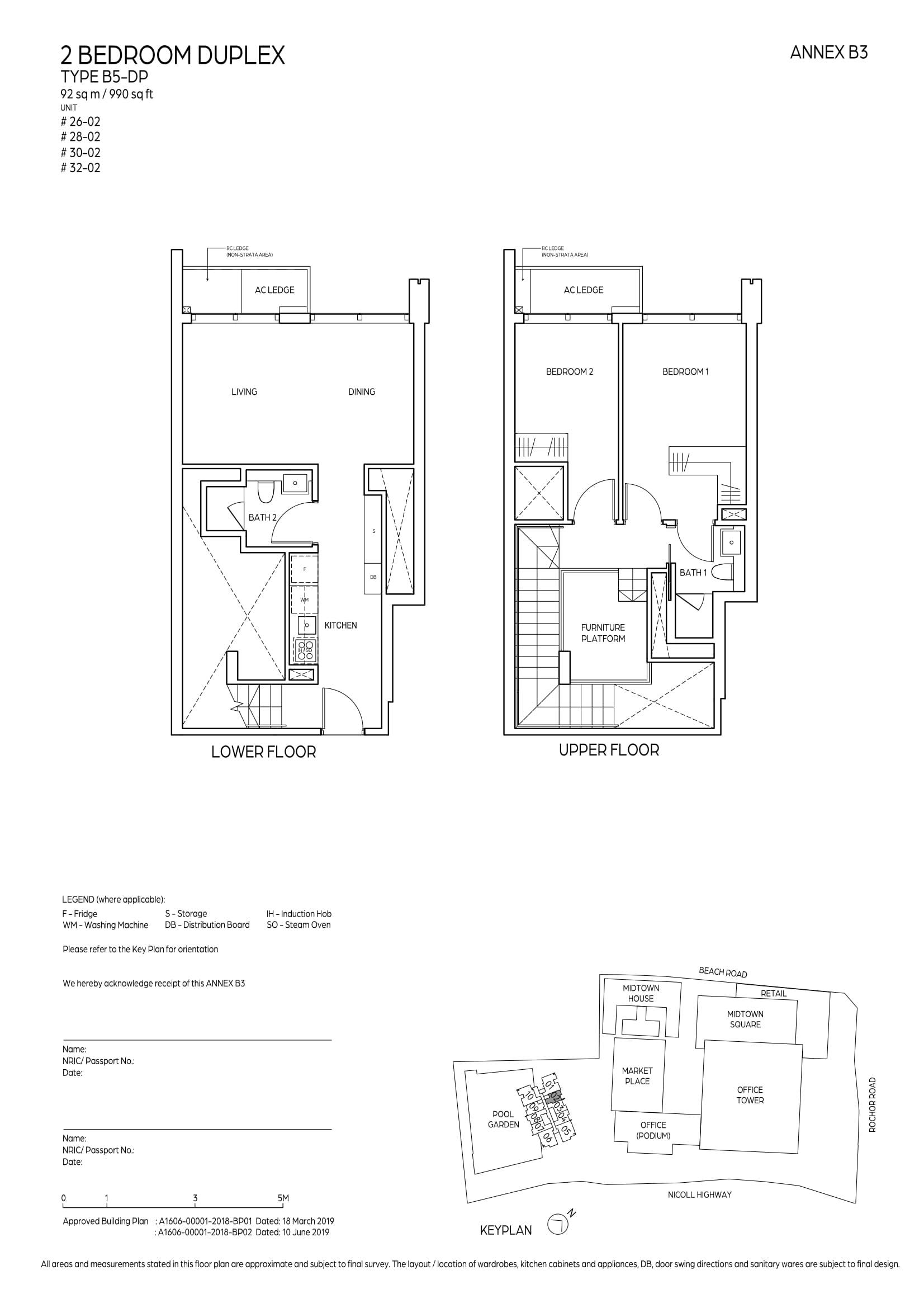 Midtown Bay 滨海名汇 2 Bedroom Duplex B5-DP