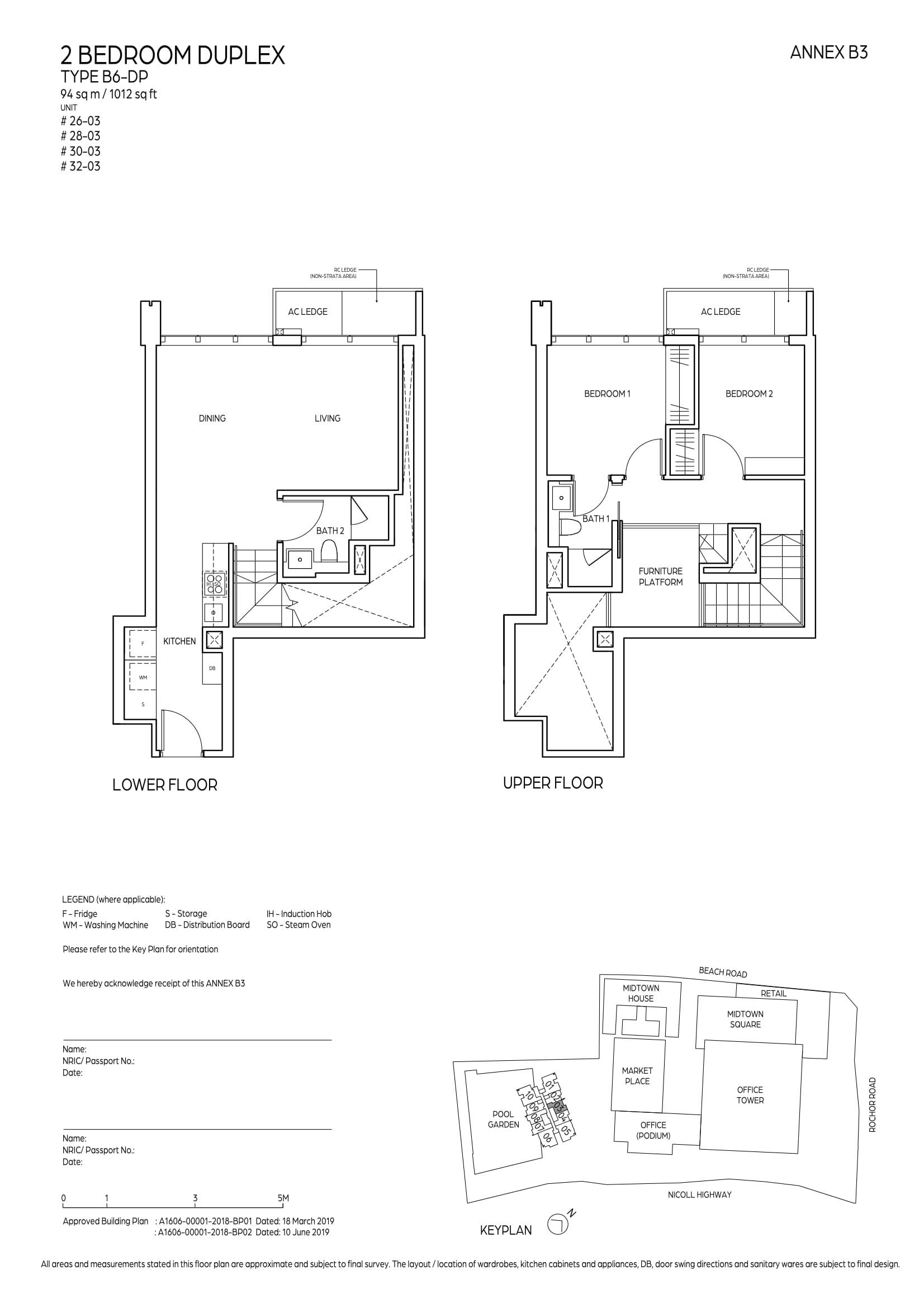 Midtown Bay 滨海名汇 2 Bedroom Duplex B6-DP