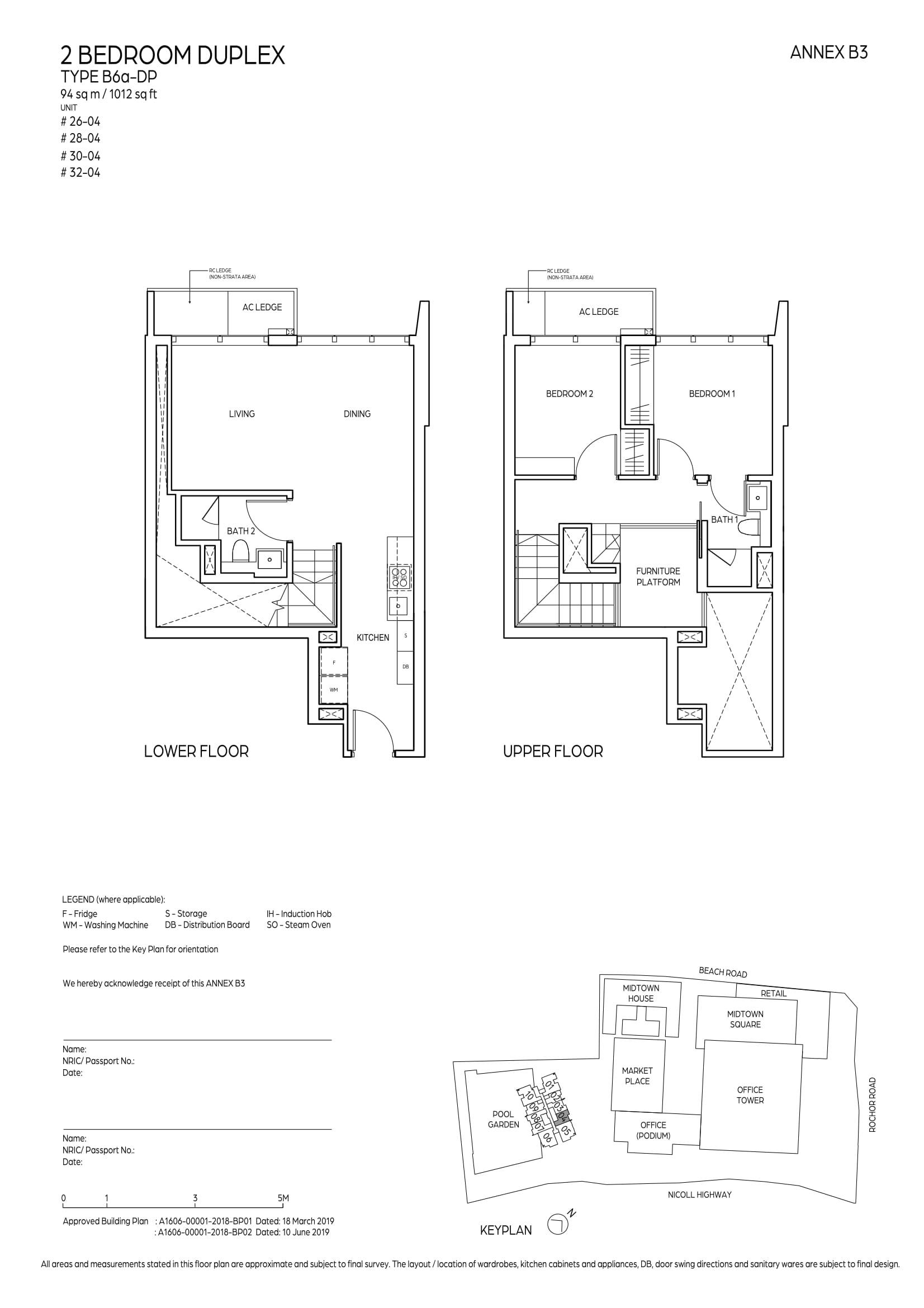 Midtown Bay 滨海名汇 2 Bedroom Duplex B6a-DP