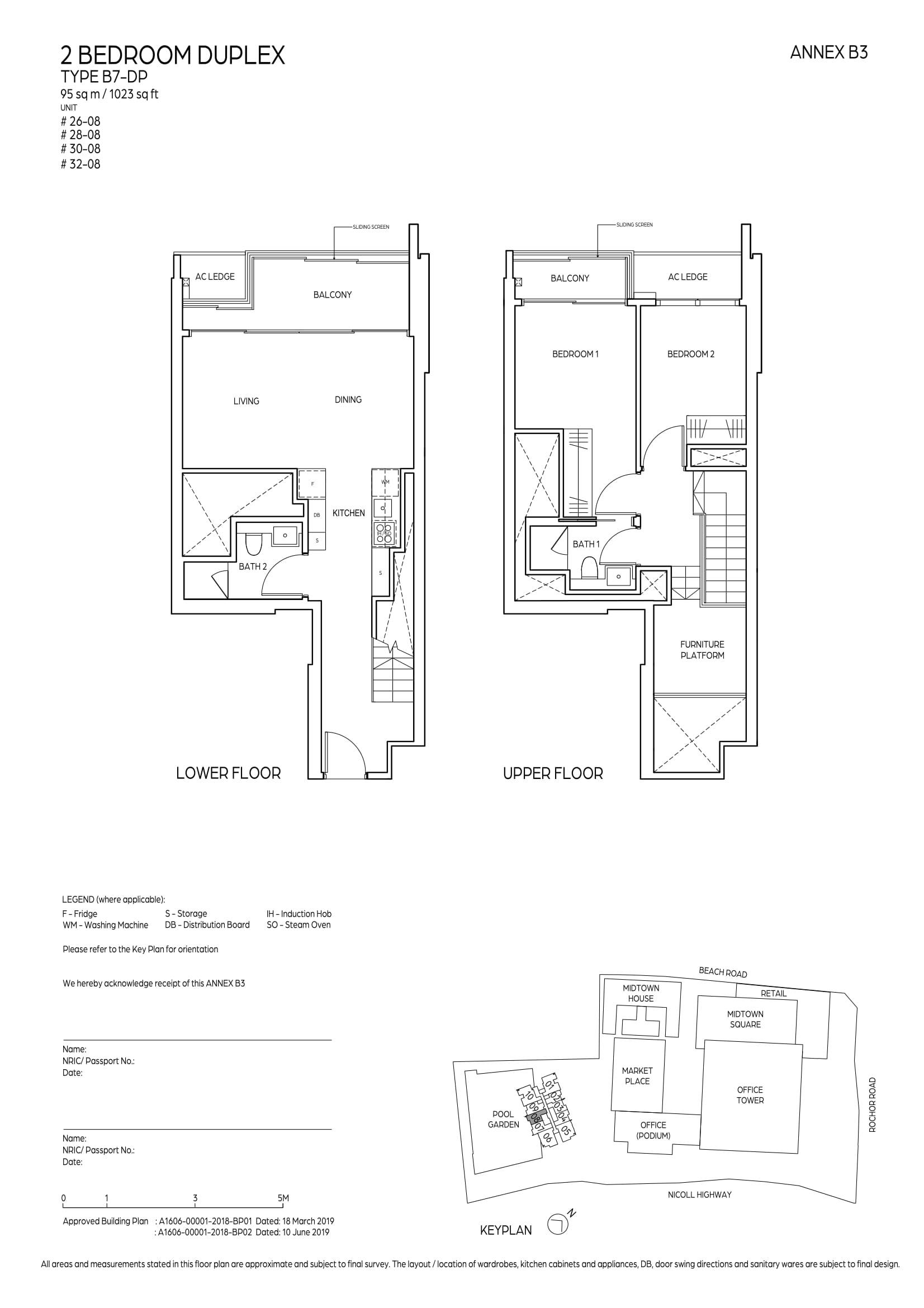 Midtown Bay 滨海名汇 2 Bedroom Duplex B7-DP