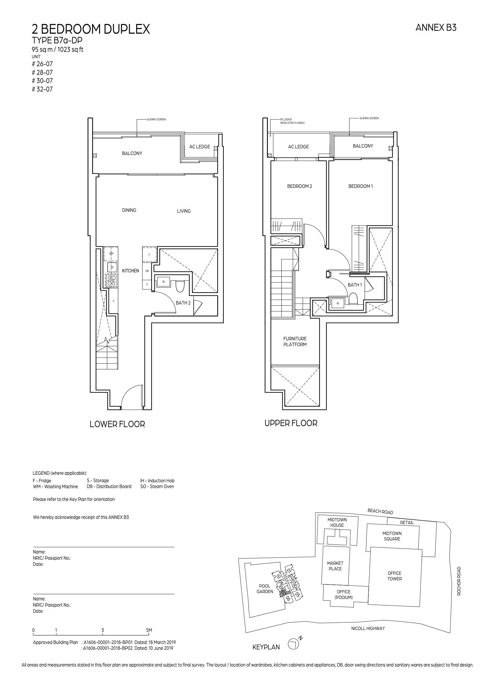 Midtown Bay 滨海名汇 2 Bedroom Duplex B7a-DP