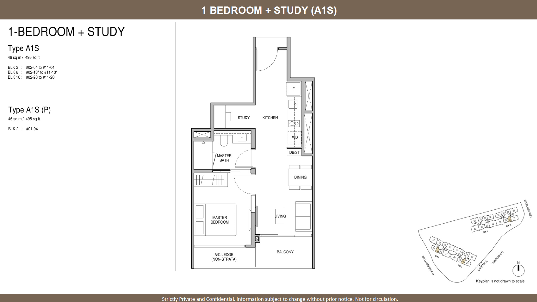 Norwood Grand 景林嘉园 1 BEDROOM + STUDY A1S