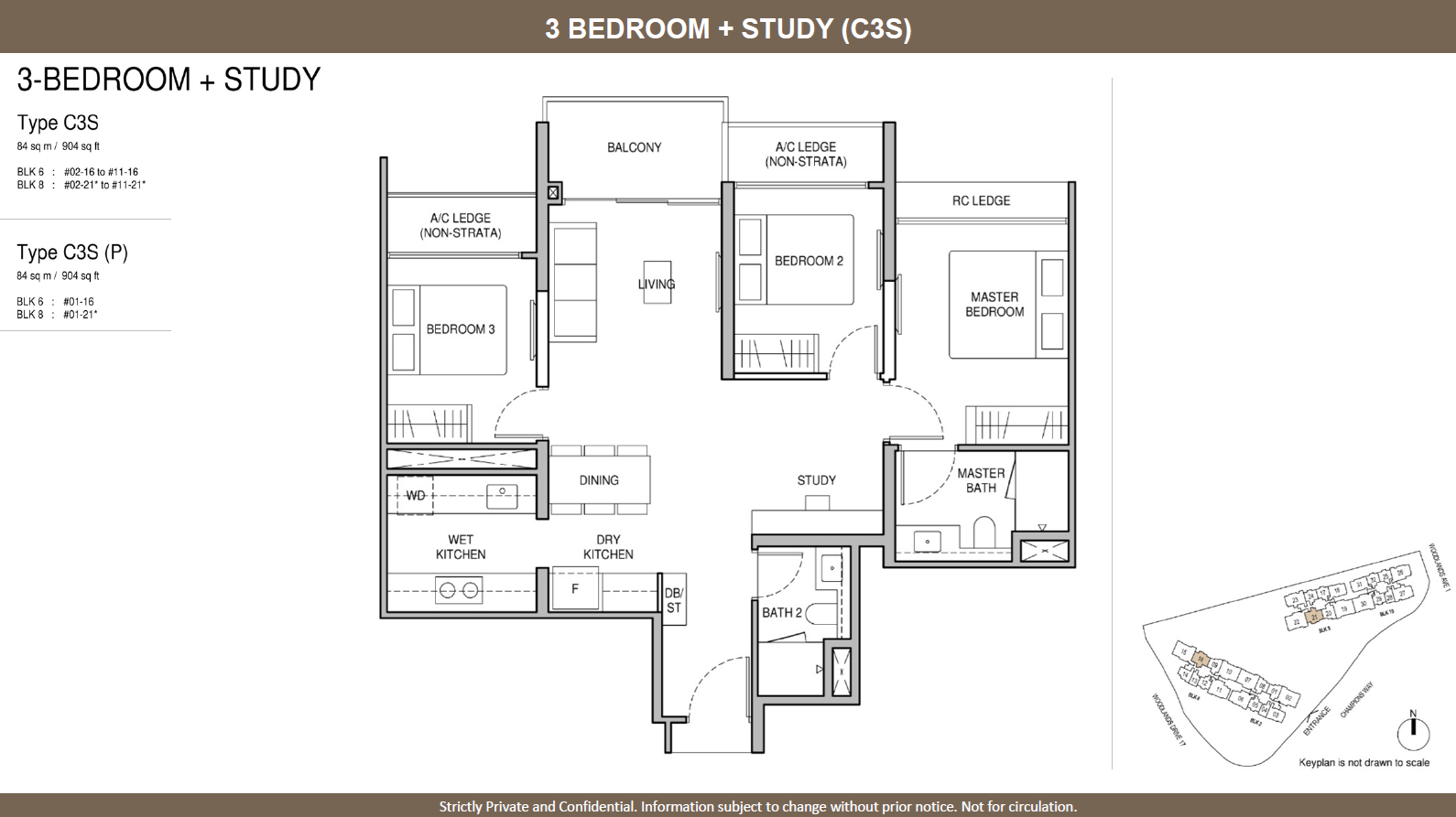 Norwood Grand 景林嘉园 3 BEDROOM + STUDY C3S(P)