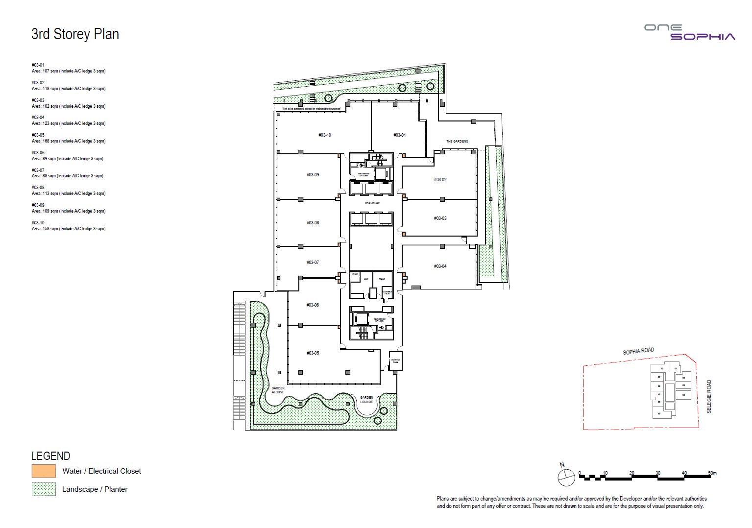 One Sophia Office 3rd Storey Plan