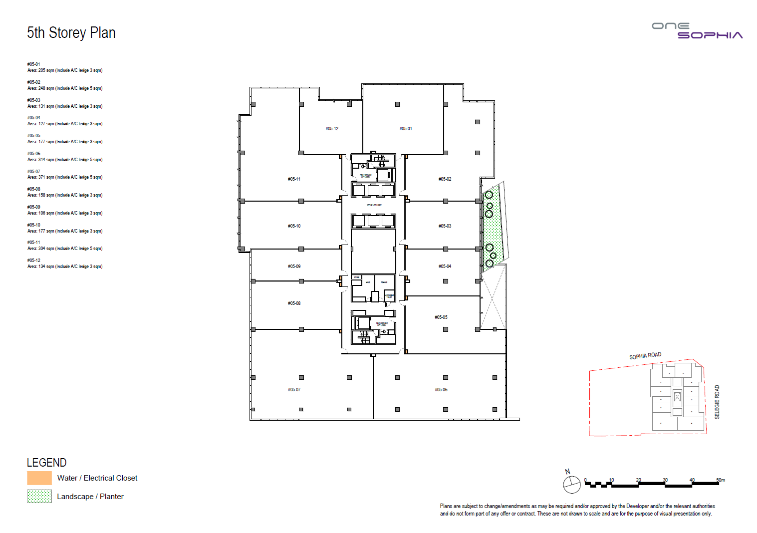 One Sophia Office 5th Storey Plan