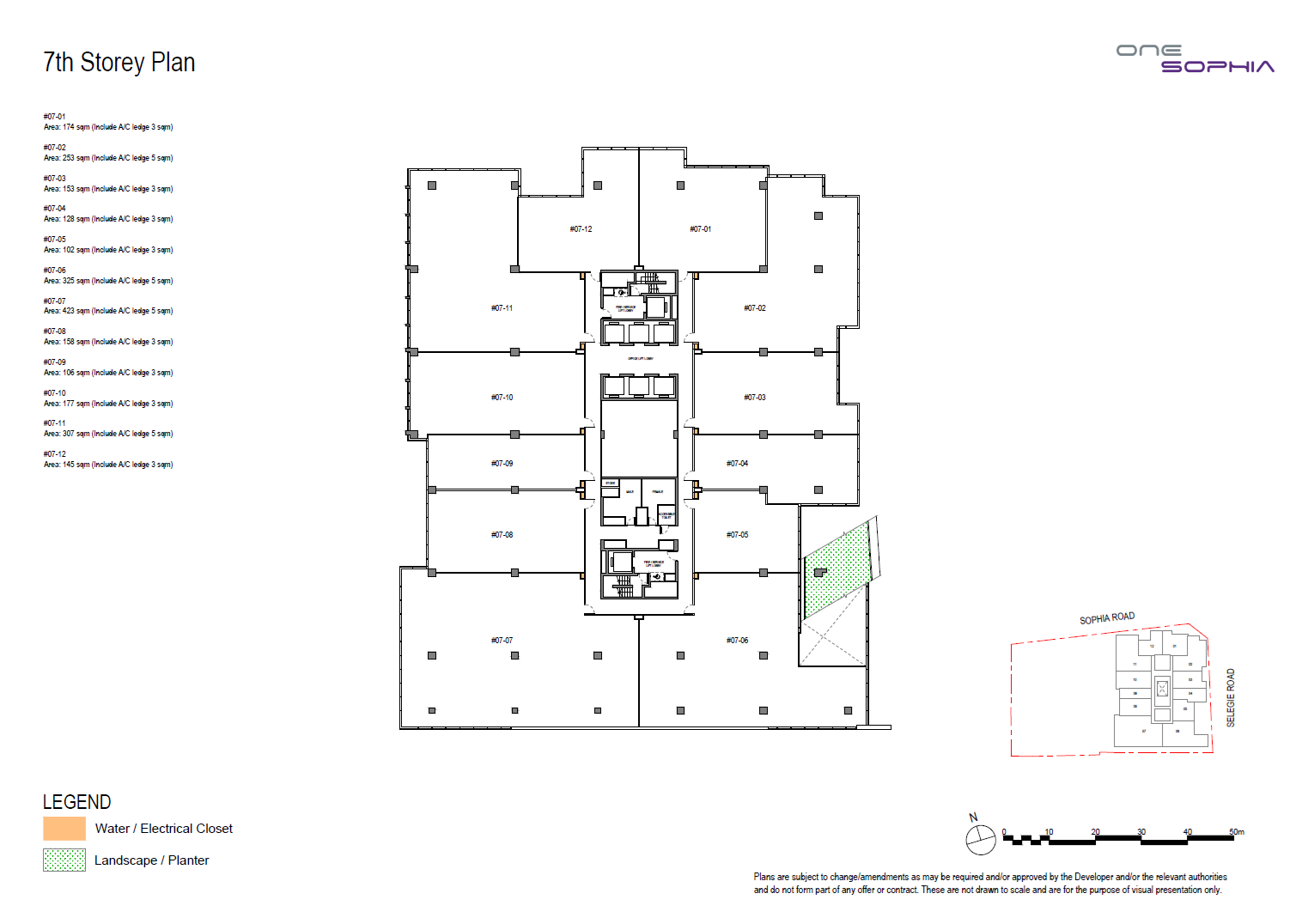 One Sophia Office 7th Storey Plan