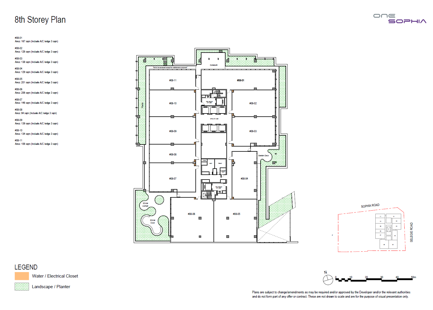 One Sophia Office 8th Storey Plan