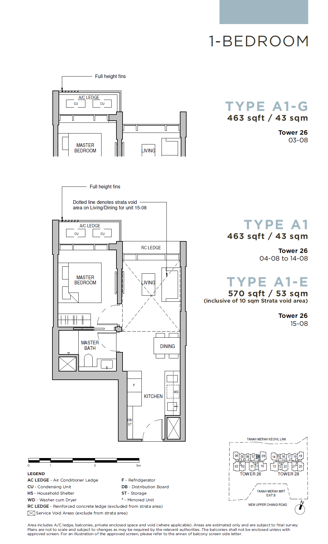 Sceneca Residence 1BR A1-E