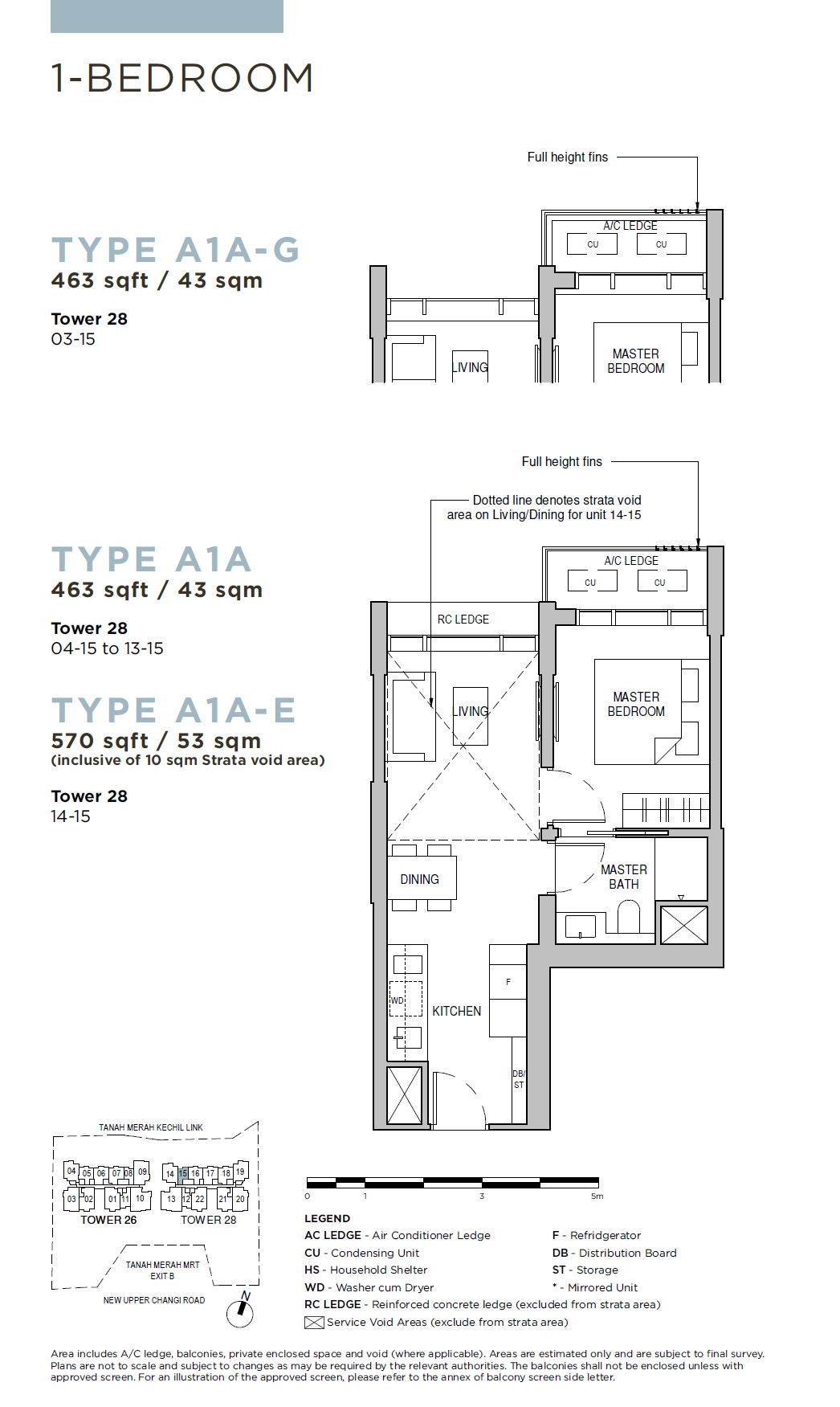 Sceneca Residence 1BR A1A-E