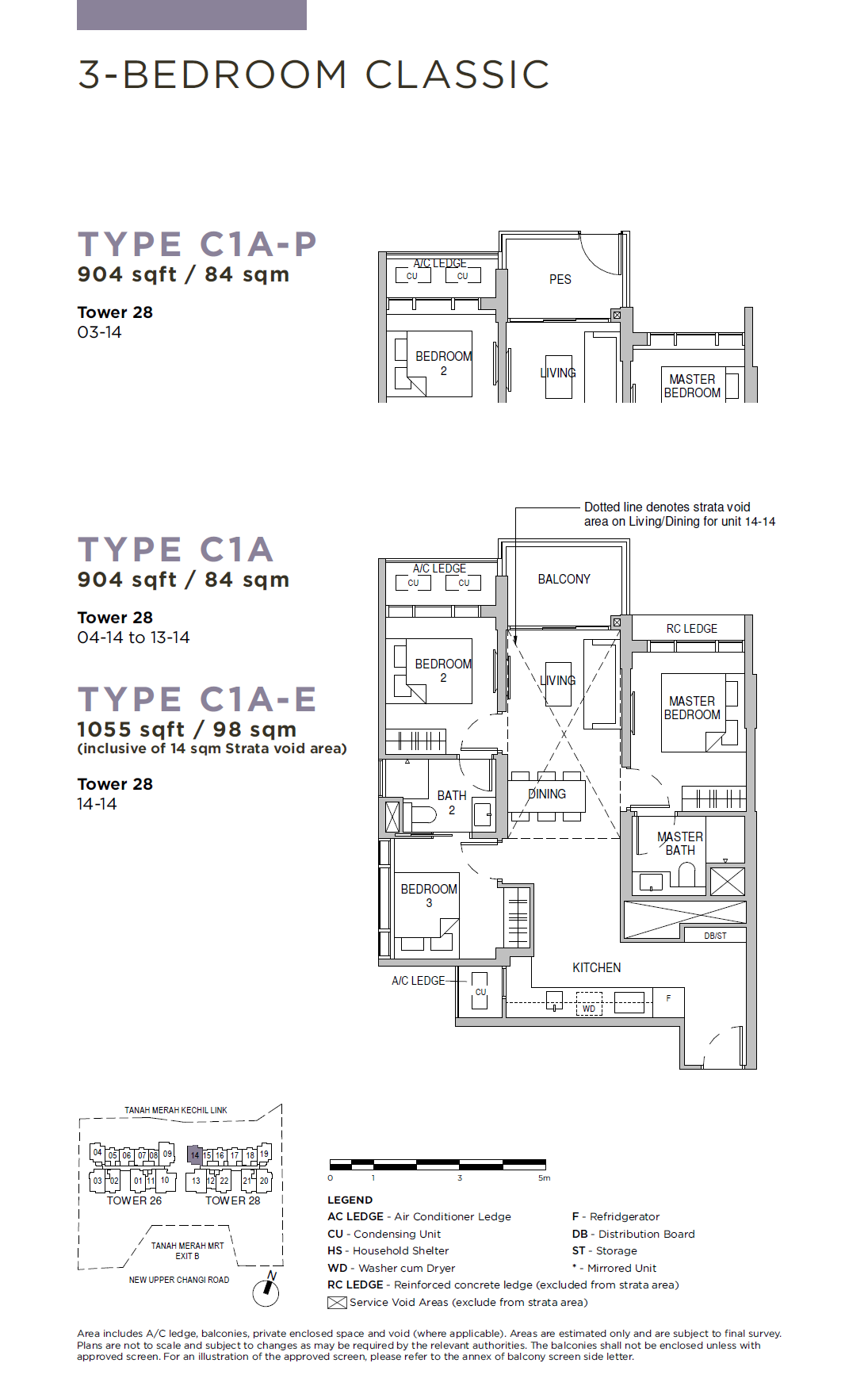 Sceneca Residence 3BR Classic C1A