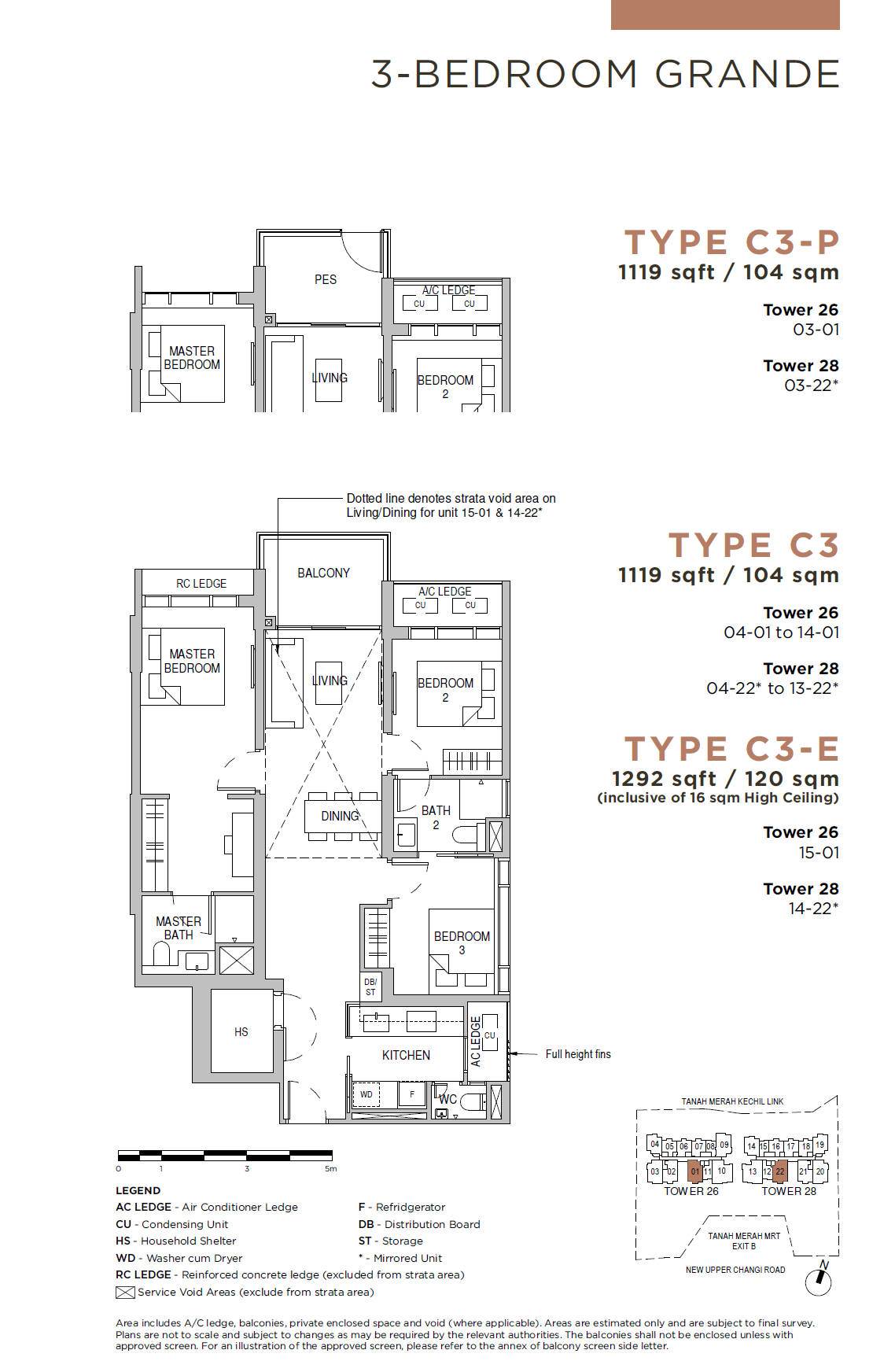 Sceneca Residence 3BR Grande C3