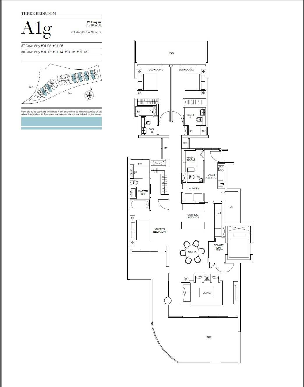 Seascape 涛源湾 3 Bedroom A1g