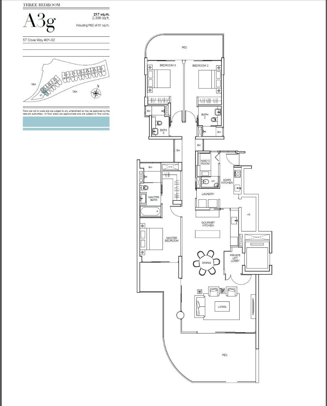 Seascape 涛源湾 3 Bedroom A3g