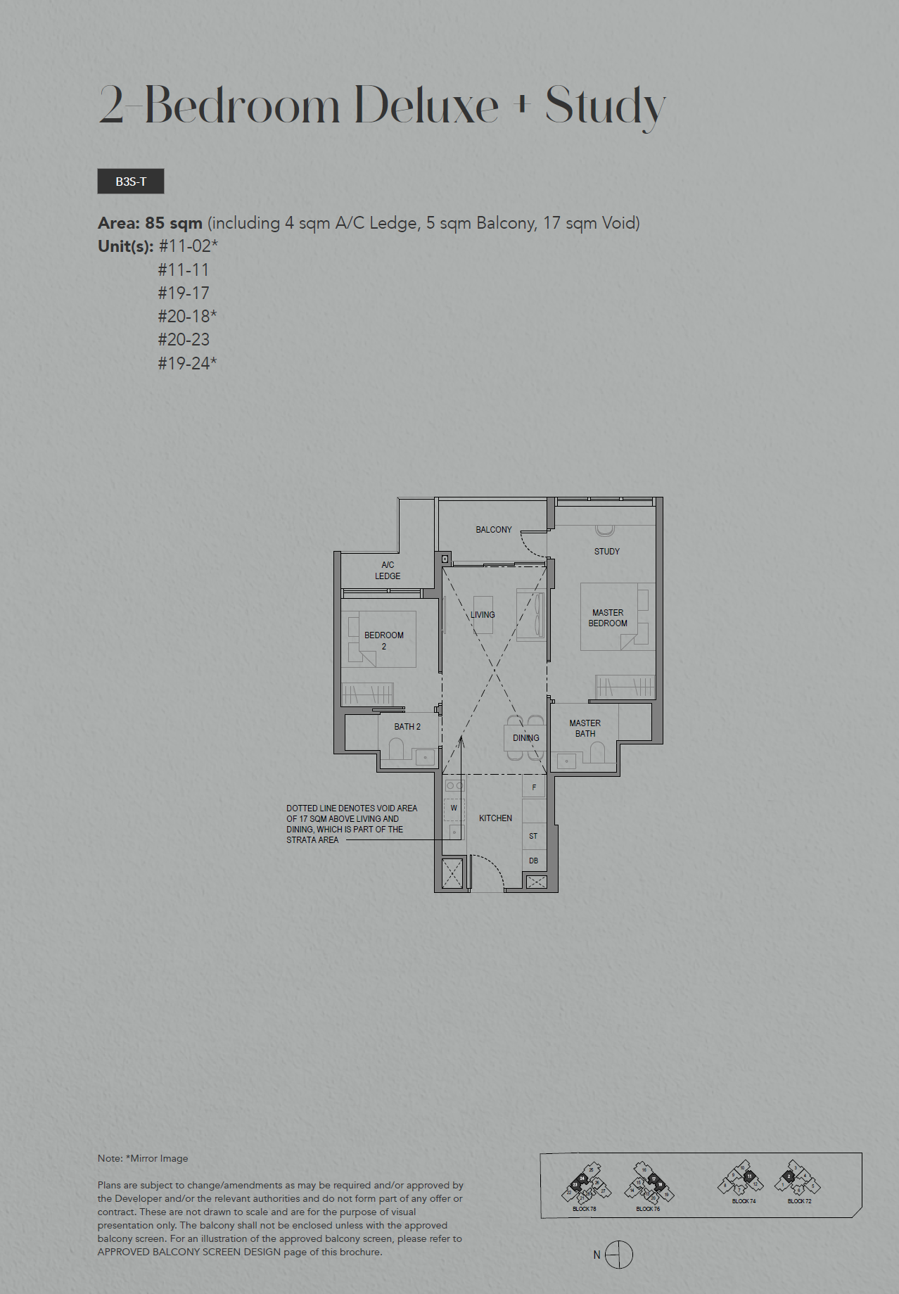 SORA 水岸华庭 2 Bedroom Deluxe + Study B3S-T