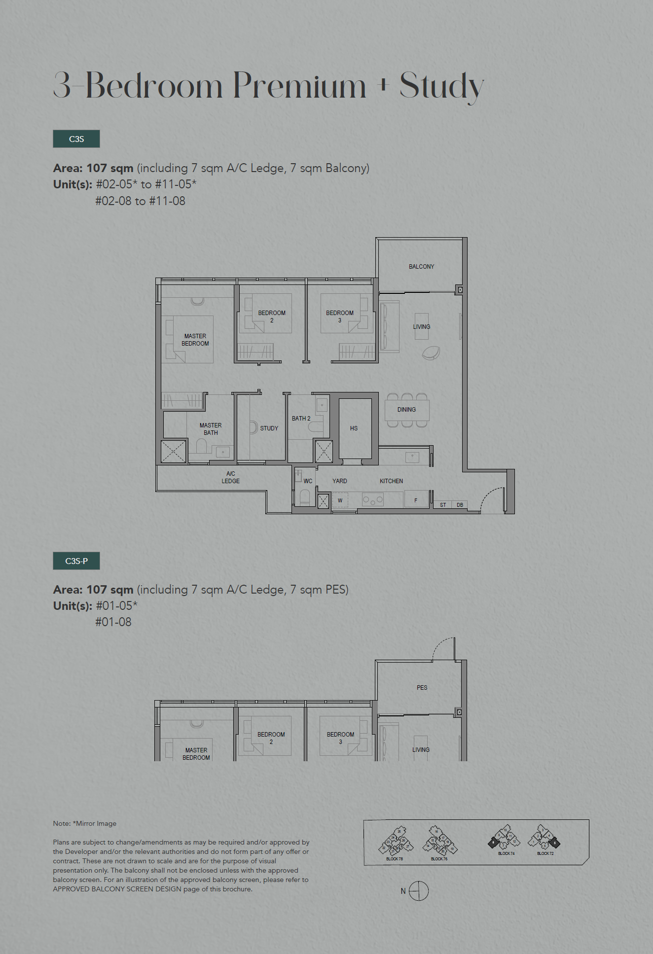 SORA 水岸华庭 3 Bedroom Premium + Study C3S-P