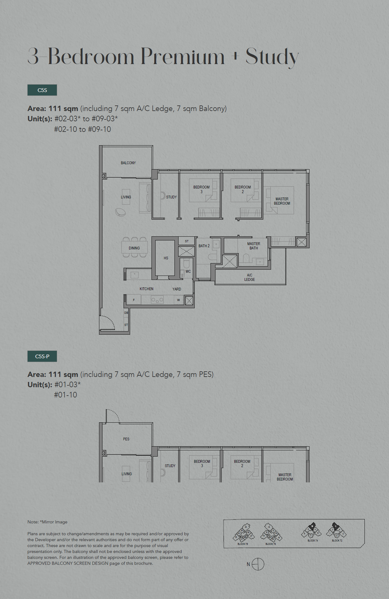 SORA 水岸华庭 3 Bedroom Premium + Study C5S-P