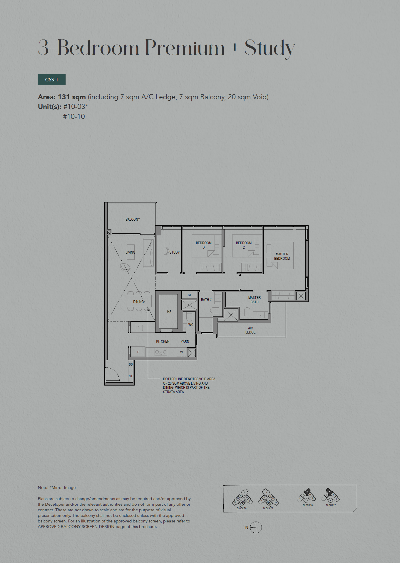 SORA 水岸华庭 3 Bedroom Premium + Study C5S-T