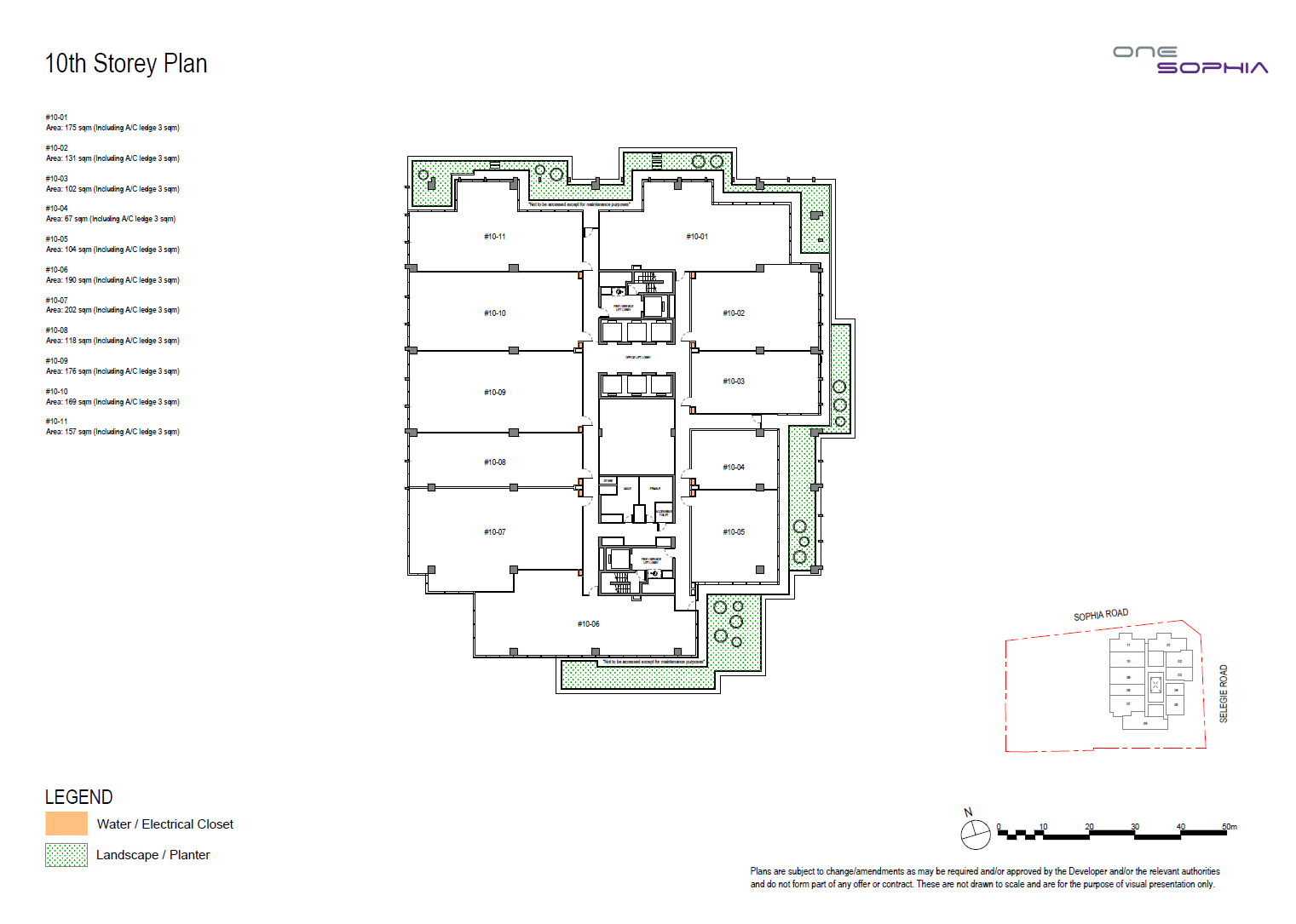 The Collective At One Sophia Office 10th Storey Plan