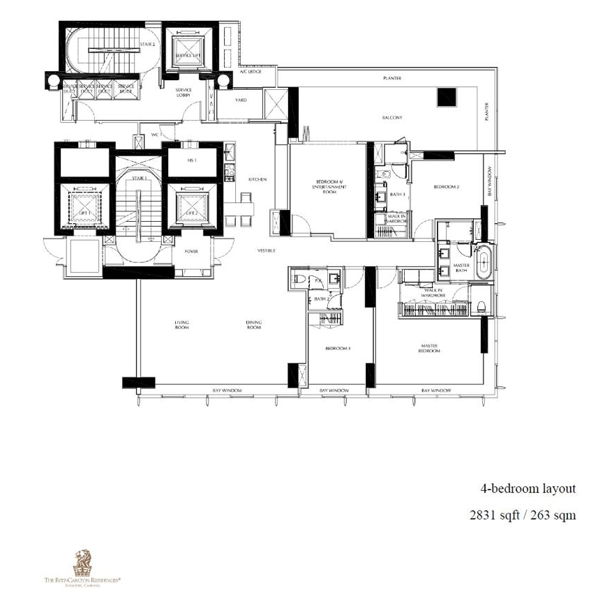 The Ritz-Carlton 丽思卡尔顿 4-Bedroom 4BR(#0602)