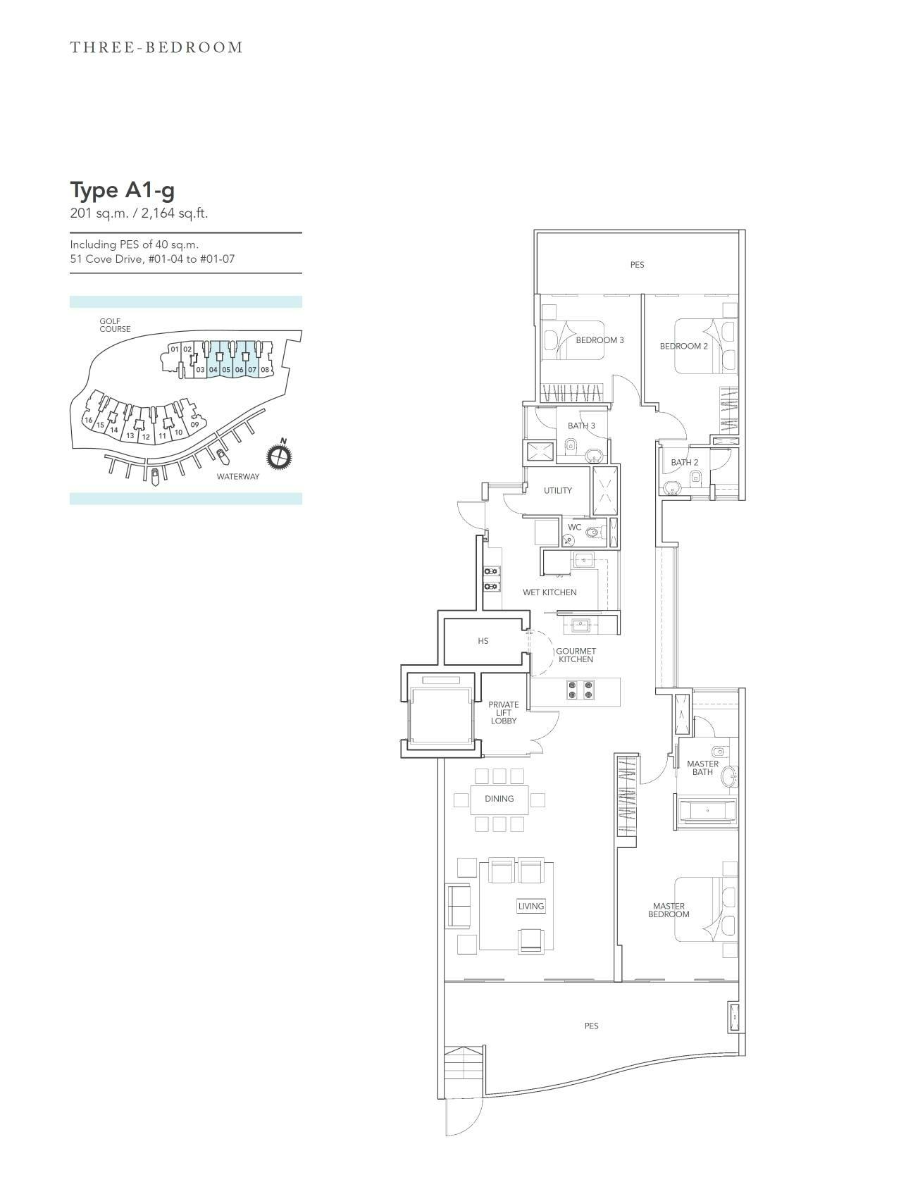 Turquoise 3 Bedroom A1-g