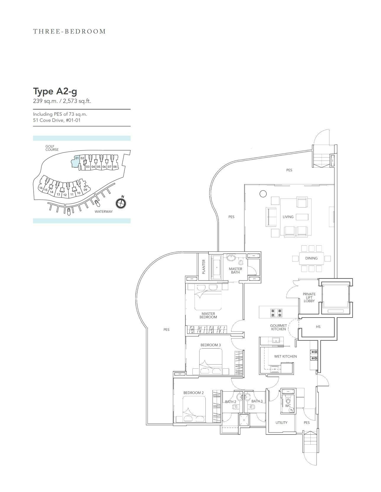 Turquoise 3 Bedroom A2-g