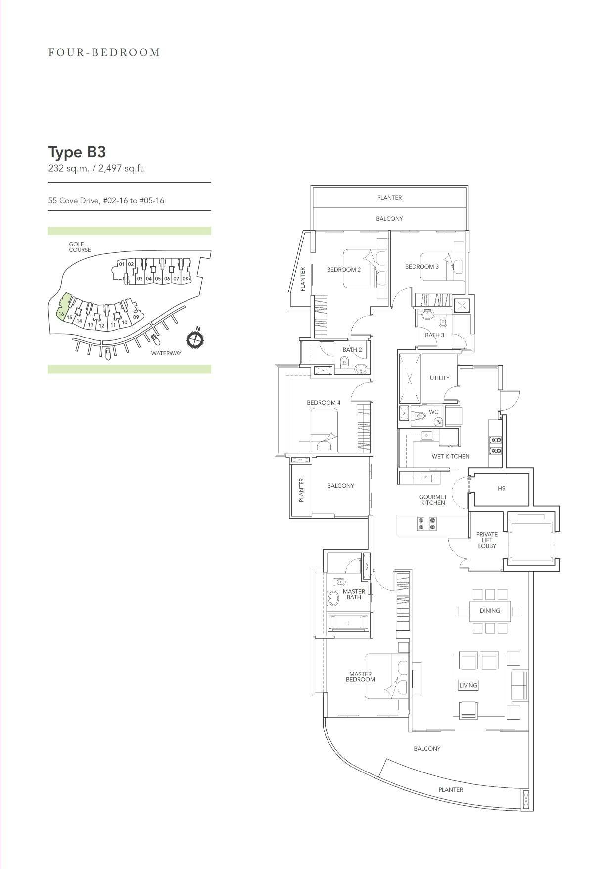 Turquoise 4 Bedroom B3