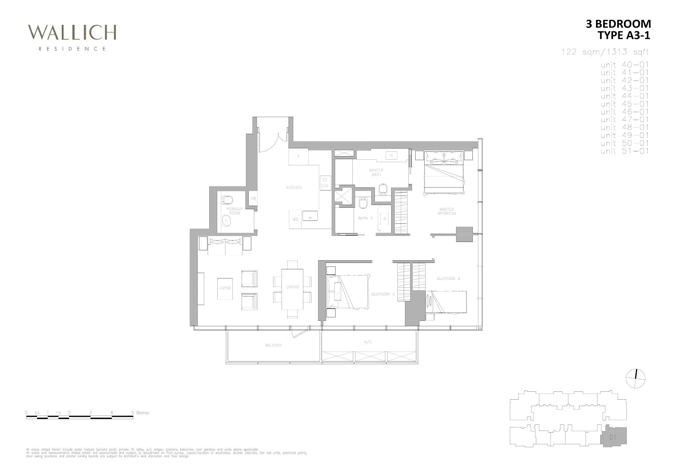 Wallich Residence 华利世家 3 BEDROOM A3-1